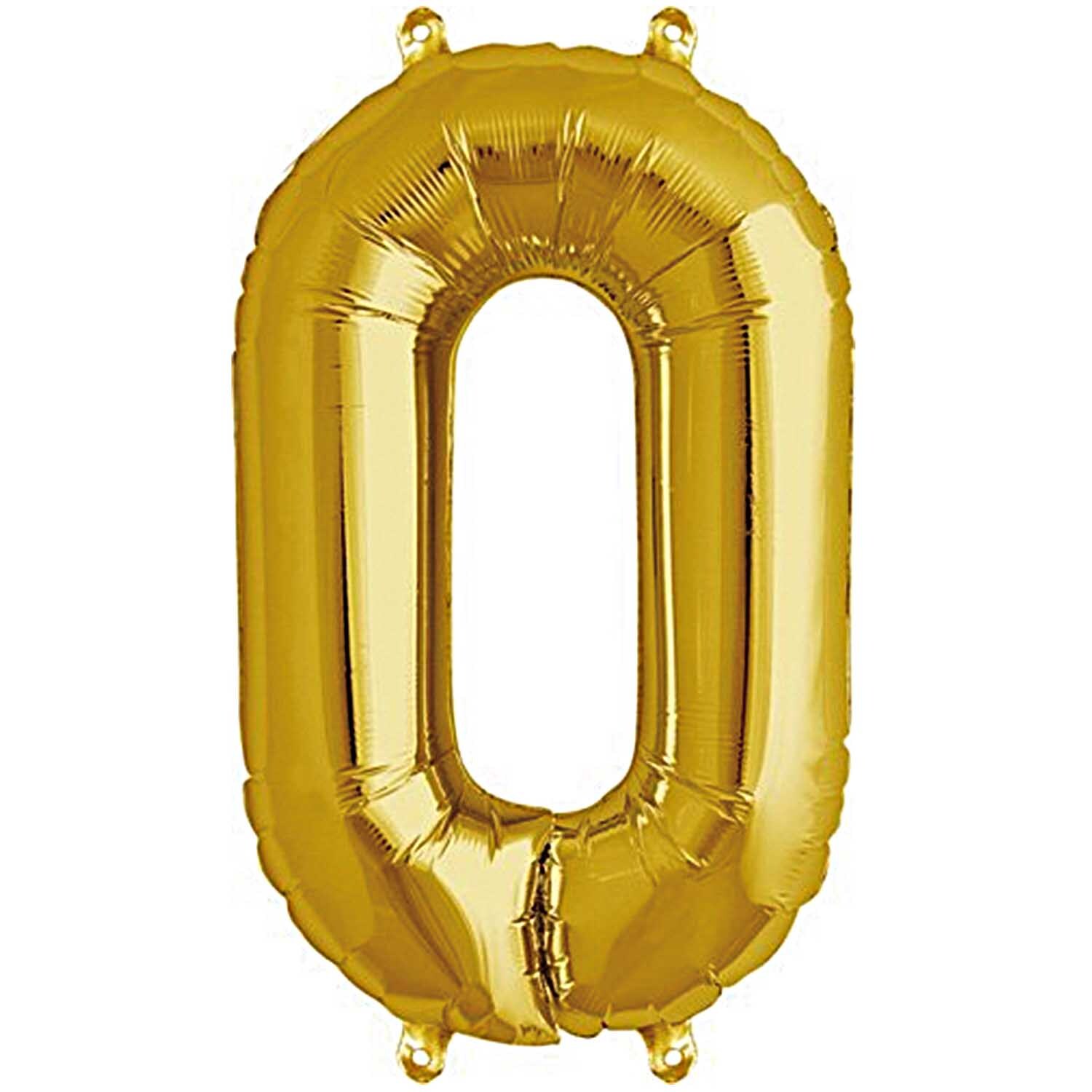 Folienballon Zahl gold 36cm Folienballon Zahl gold 36cm