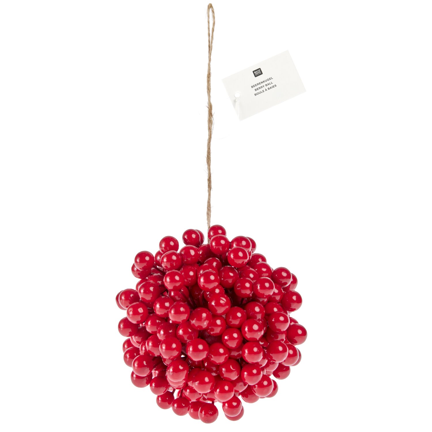 Beerenkugel 15,5cm Farbe Rot von Rico Design