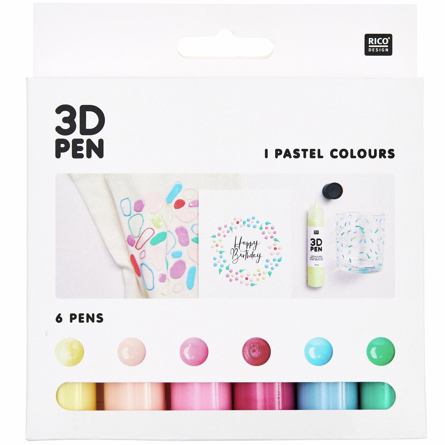 3D Pen Pastel Set 6x27ml von Rico Design