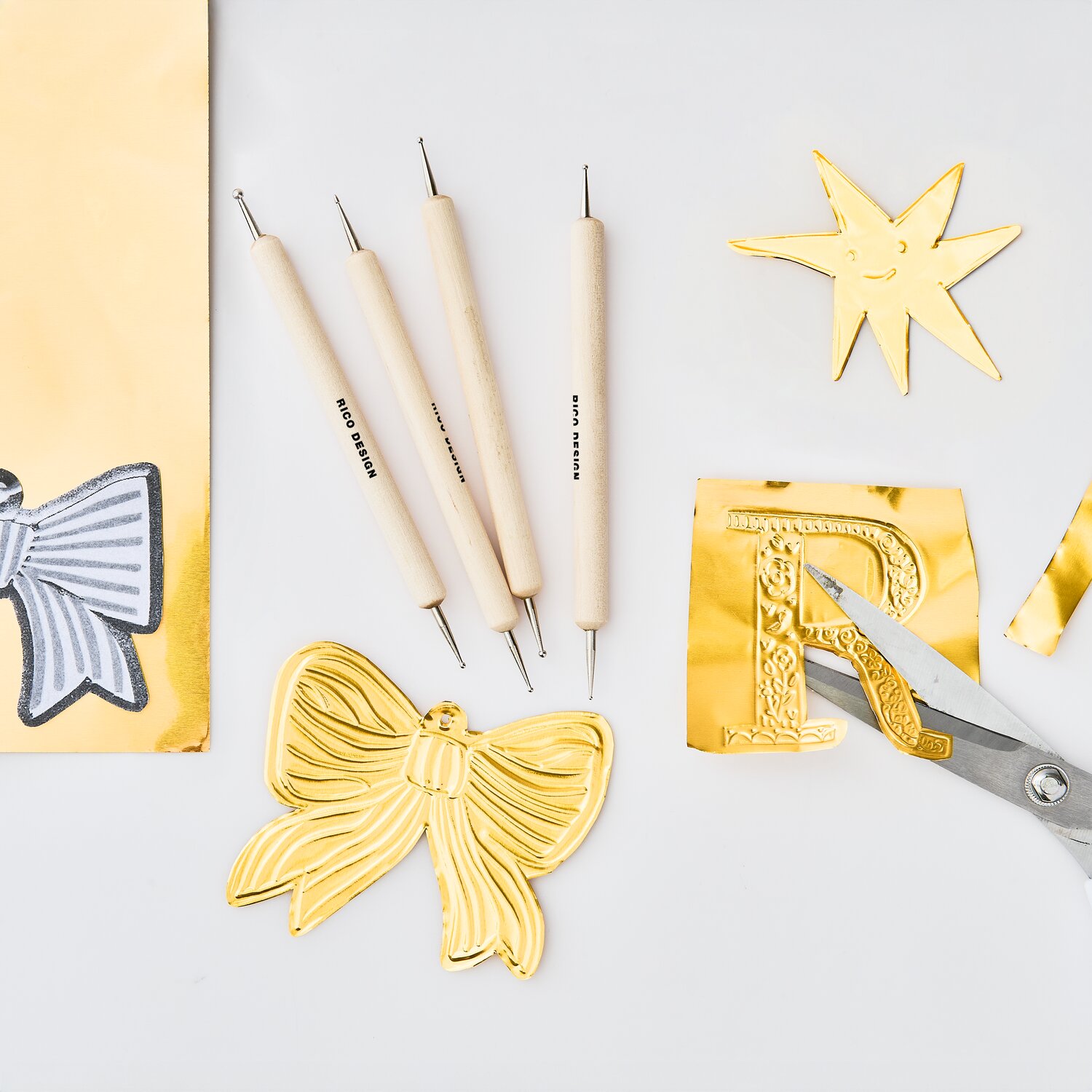 Prägefolie 3 Stück Farbe Gelbgold von Rico Design