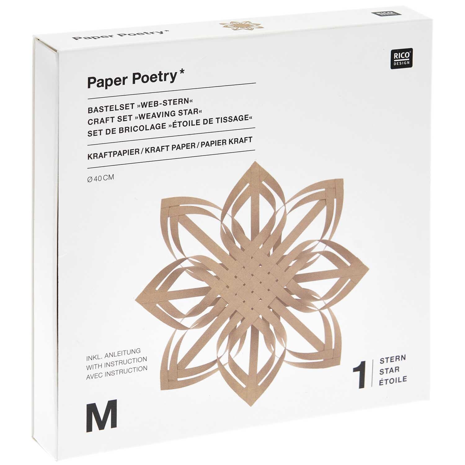 Paper Poetry Web-Stern Größe M 270g/m2 Paper Poetry Web-Stern Größe M 270g/m2