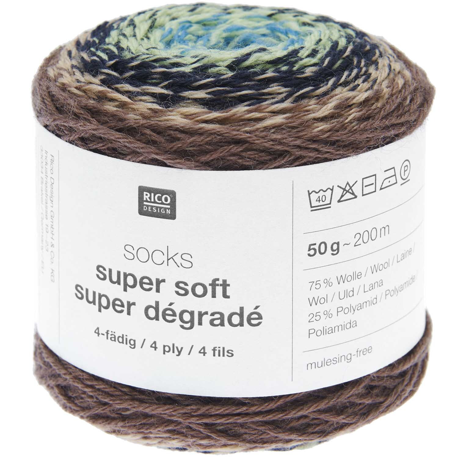 Socks Super Soft Super Dégradé 4-fädig Socks Super Soft Super Dégradé 4-fädig