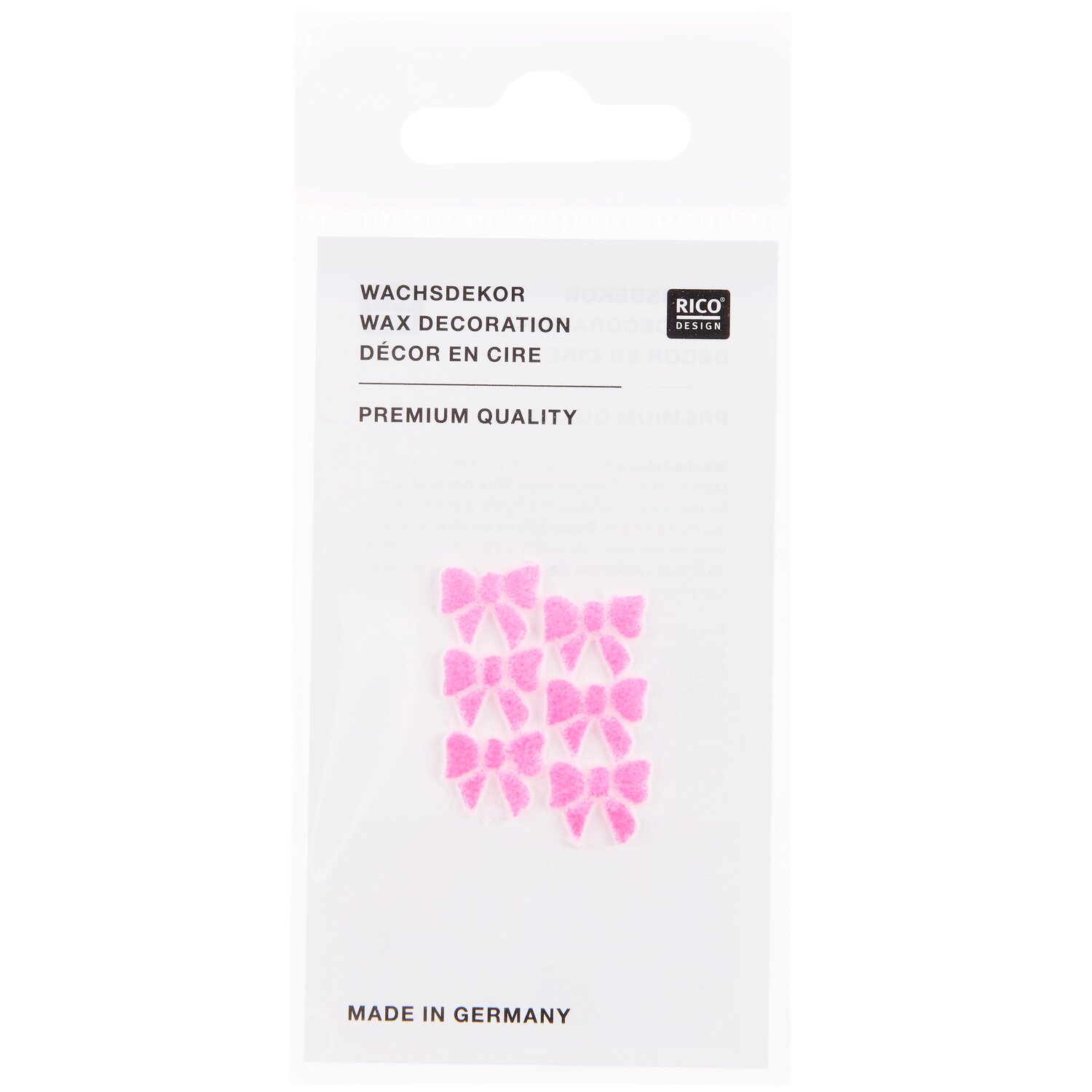Wachsdekor Schleife klein Farbe Neon Pink von Rico Design