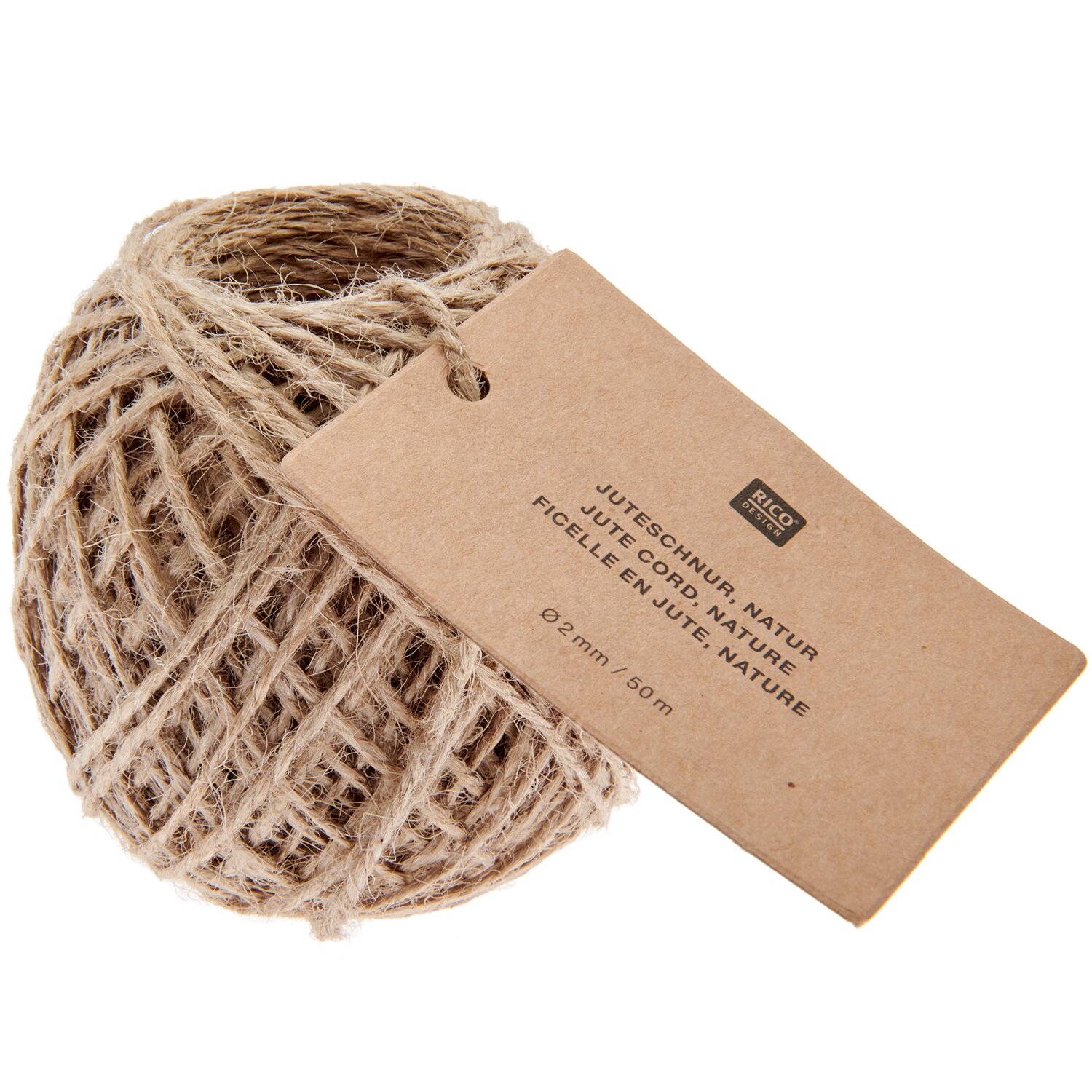 Juteschnur 2mm 50m Farbe Natur von Rico Design