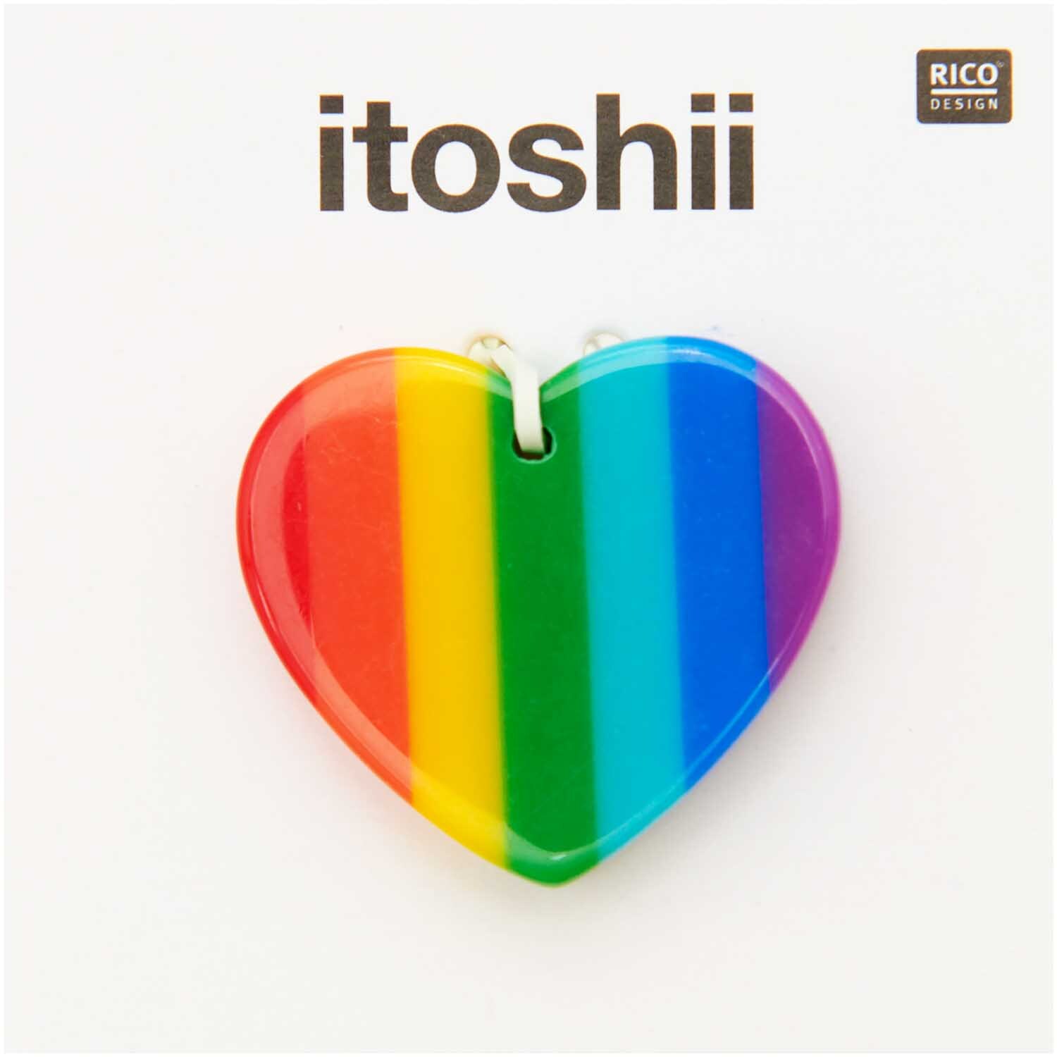 itoshii Regenbogen Scheibe Herz 26x23x3mm 1 Stück itoshii Regenbogen Scheibe Herz 26x23x3mm 1 Stück