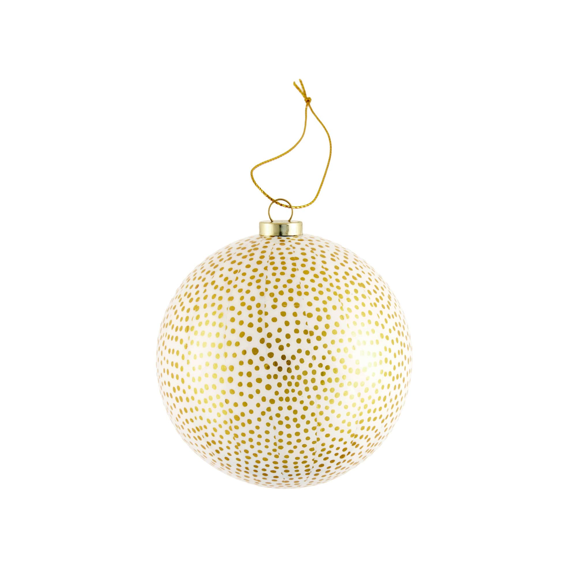 Weihnachtskugel gepunktet Gold
