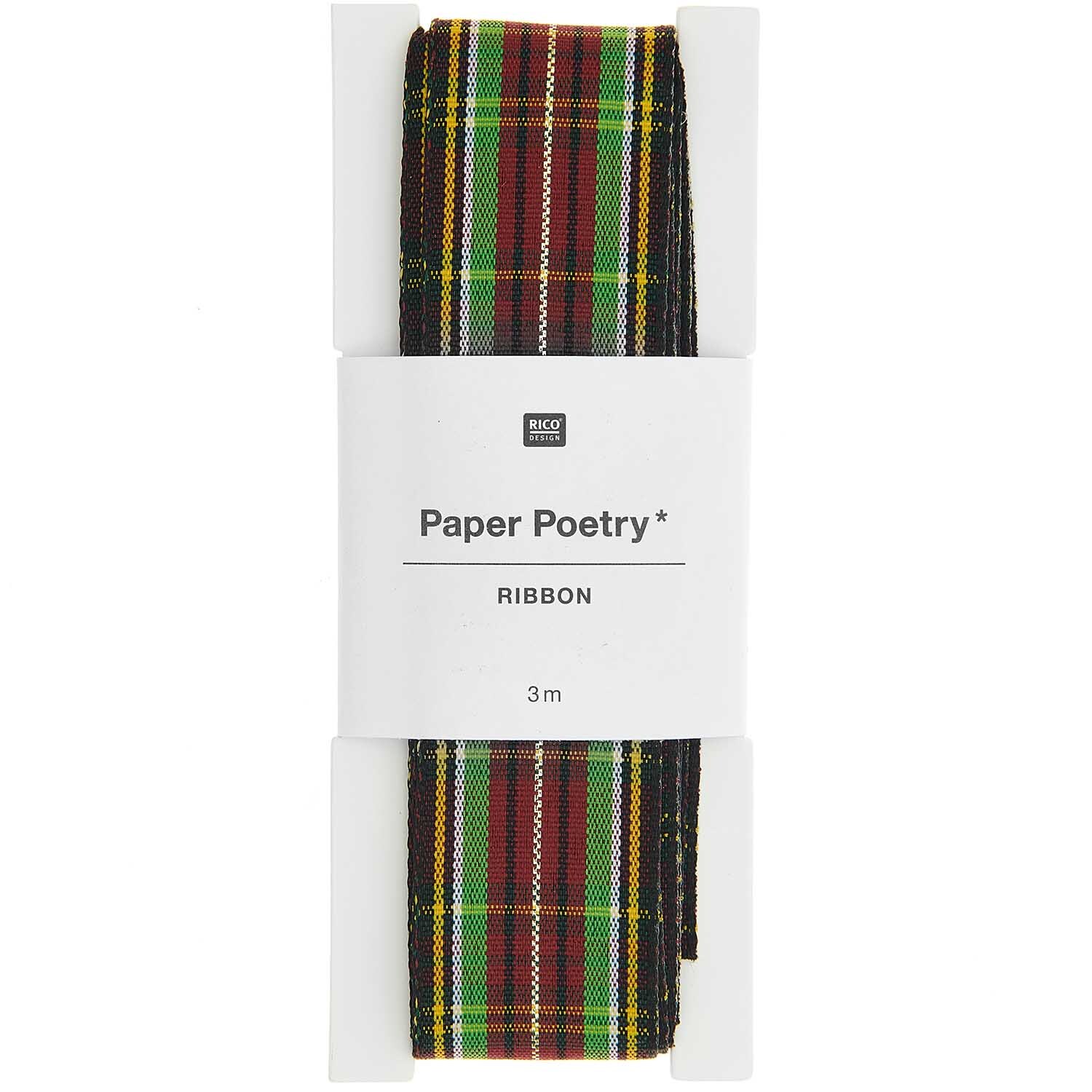 Paper Poetry Karoband schwarz-gelb-grün-rot 25mm 3m Paper Poetry Karoband schwarz-gelb-grün-rot 25mm 3m