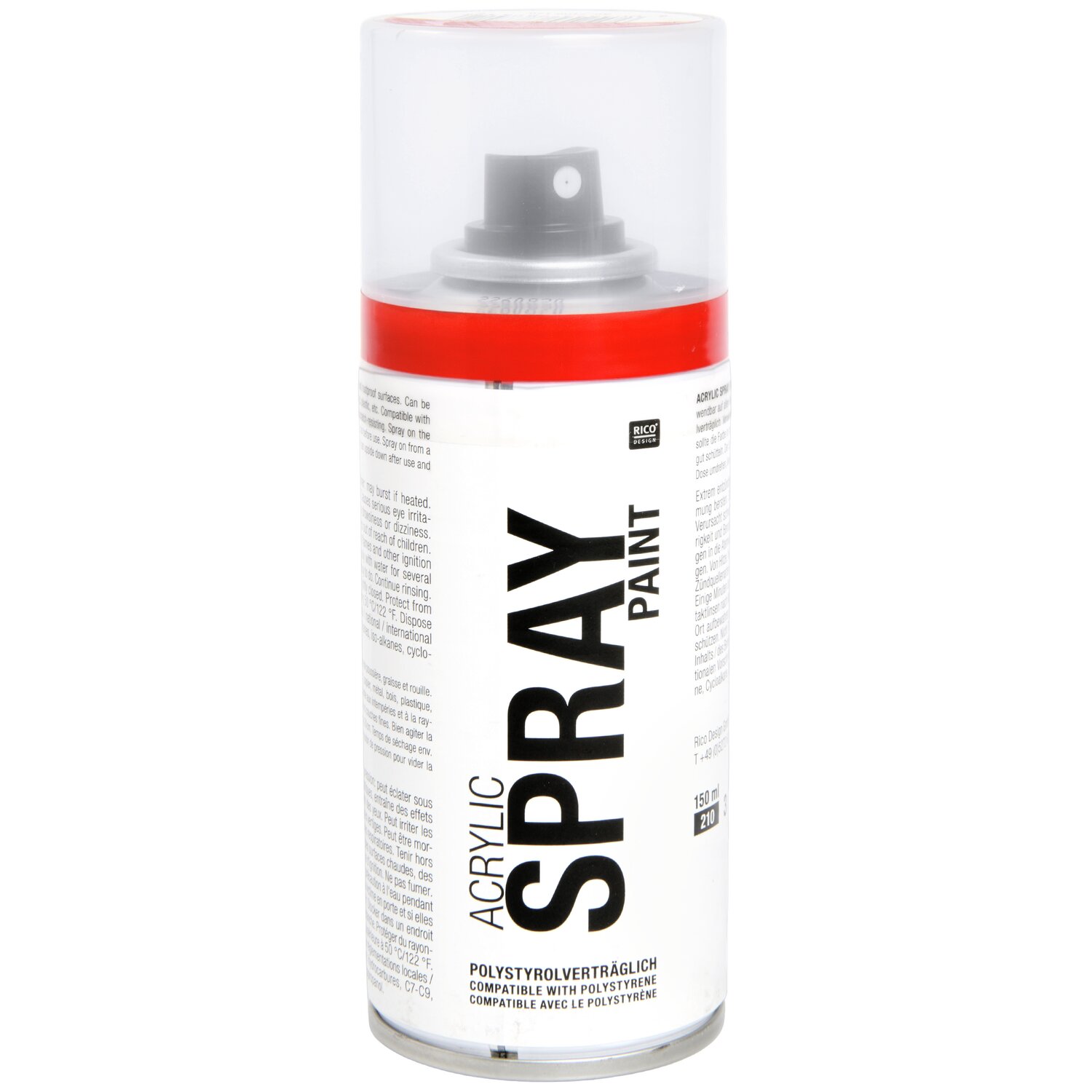 Spray Paint 150ml, rotes Acrylspray von Rico Design, ideal für kreative Projekte.