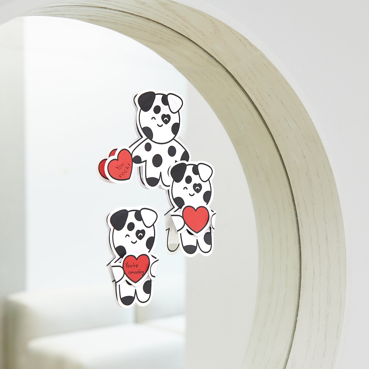 Paper Poetry Haftnotizen Dalmatiner: Niedliche Dalmatiner-Notizen in Herzform, 86x77mm, 25 Blatt. Ideal für kreative Notizen und Dekoration.