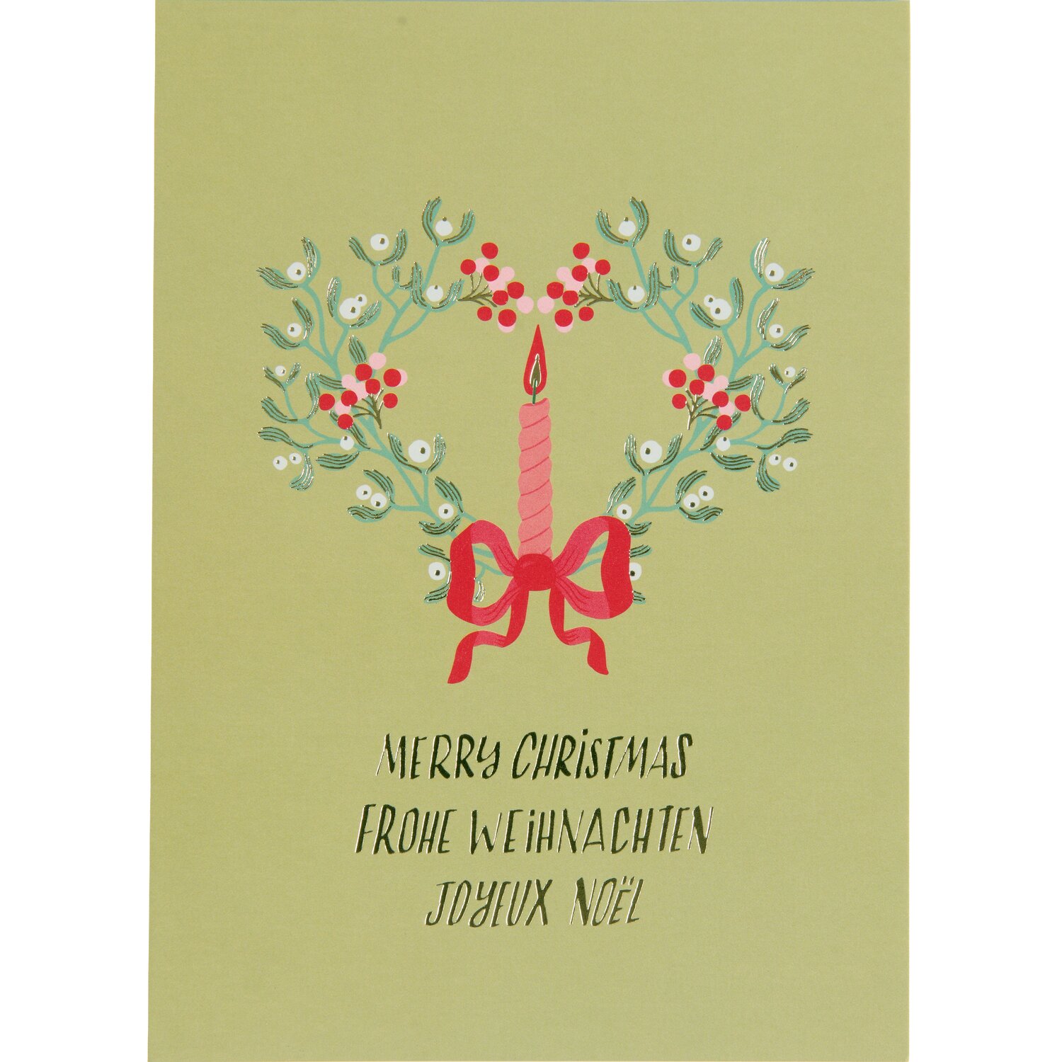 Paper Poetry Postkartenblock Advent Mistelzweige 10 Karten von Rico Design