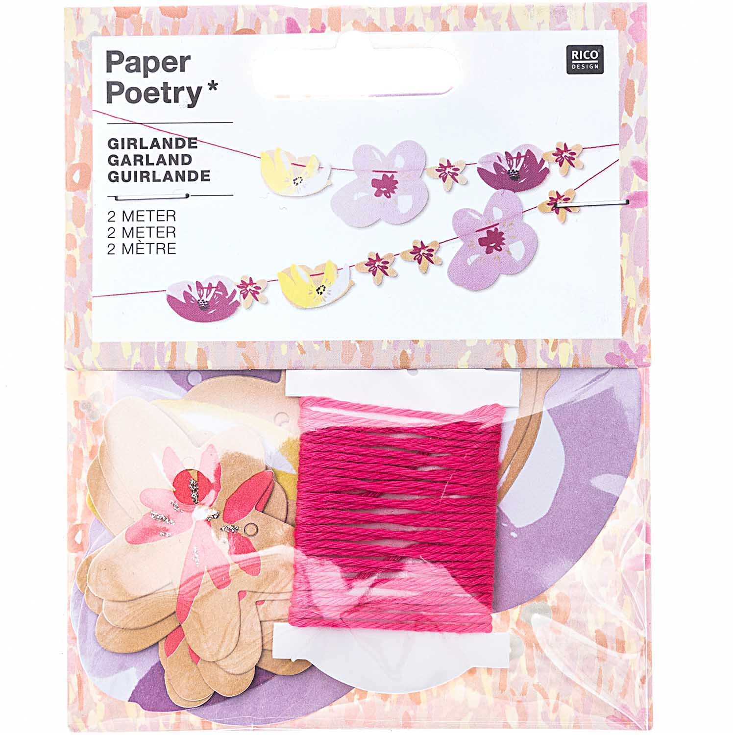Paper Poetry Girlande Crafted Nature rosa 2m Paper Poetry Girlande Crafted Nature rosa 2m
