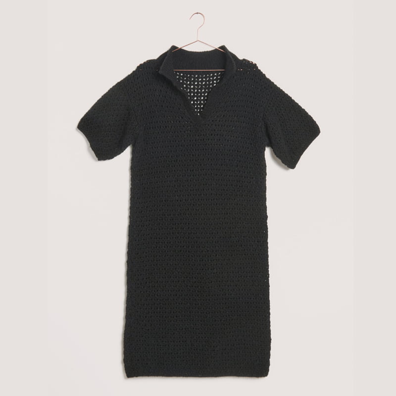 Gehäkeltes Kleid in Schwarz: Modell 27 aus dem Heft Made by Me No. 22