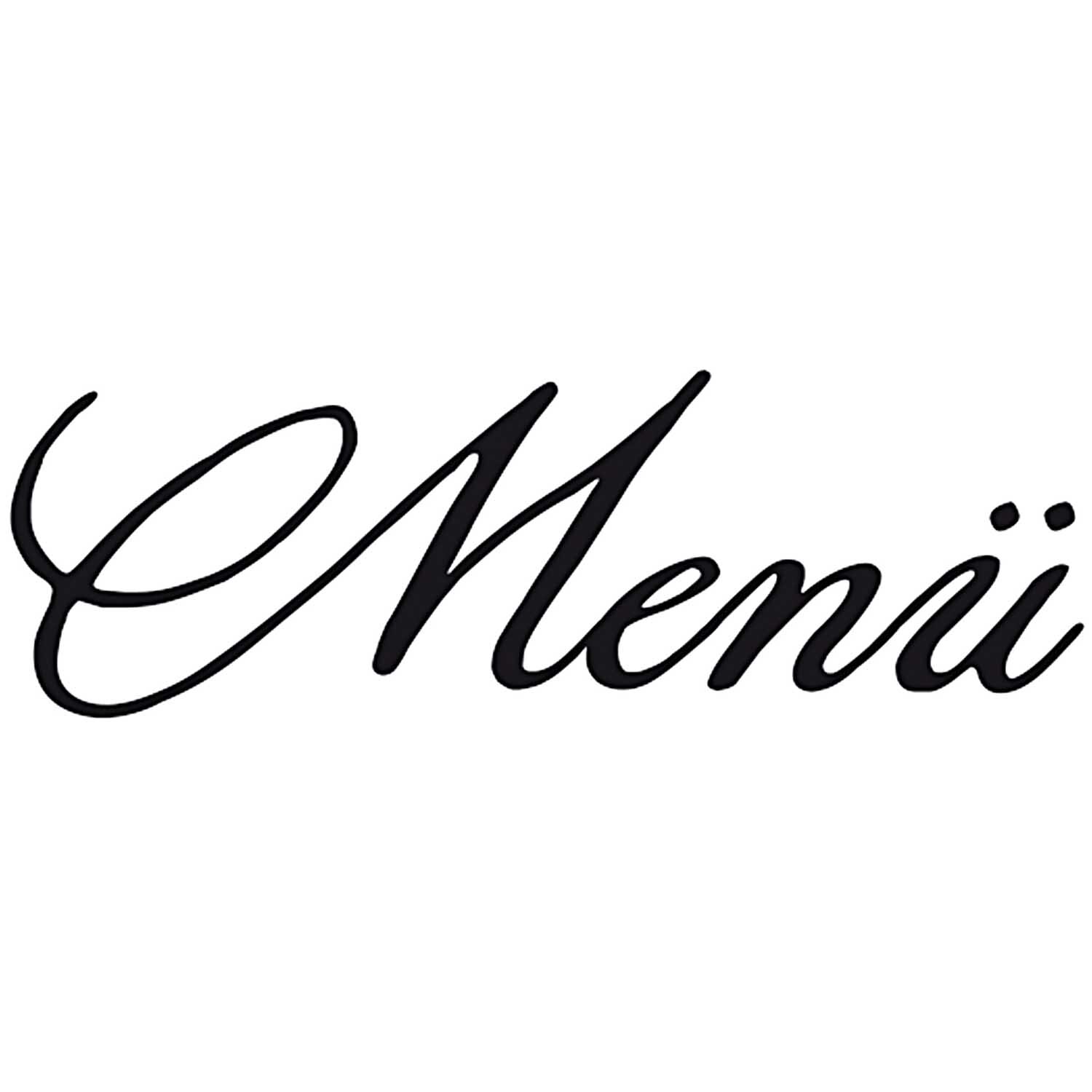 Stempel Menü 3 4,5x2cm