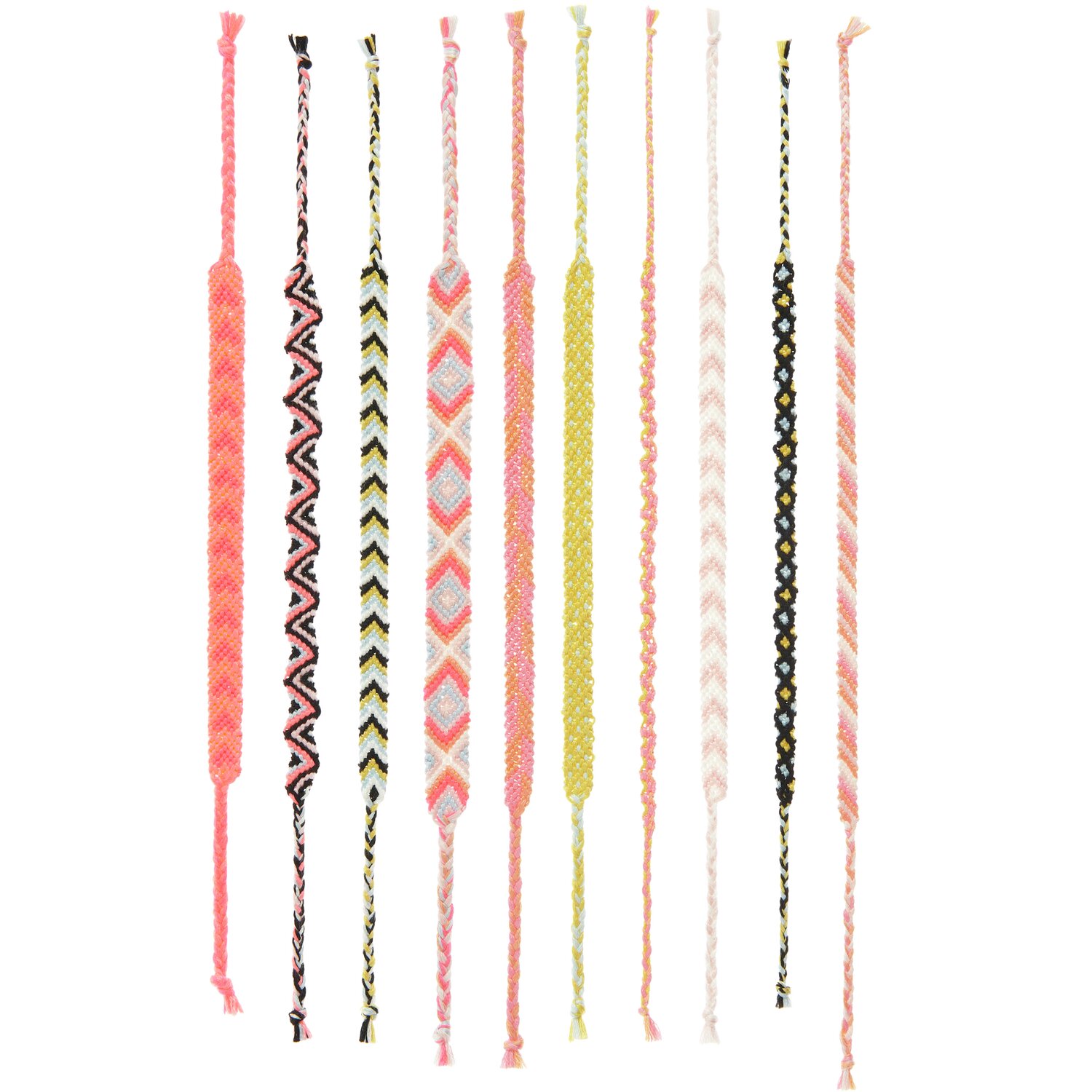 DIY Freundschaftsarmbänder Set Fashion Colours: Bunte, handgefertigte Armbänder in verschiedenen Mustern und Farben. Ideal für kreative Geschenke.