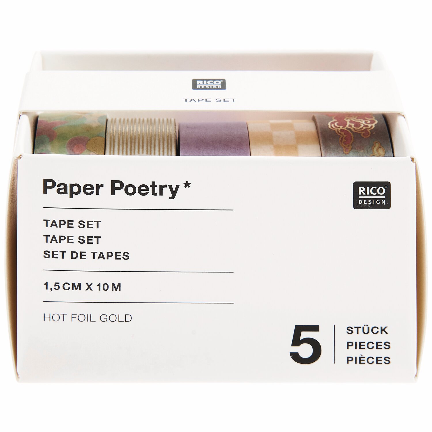 Paper Poetry Tape Set Himmel 5 Stück 1,5cmx10m von Rico Design