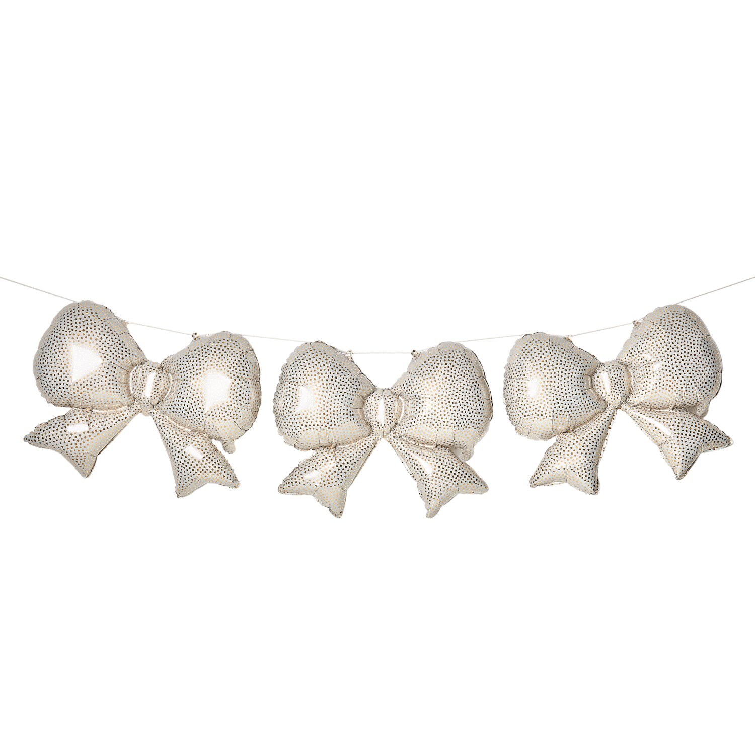 Folienballon Set Advent Schleifen Creme/Gold 3 Stück von Rico Design
