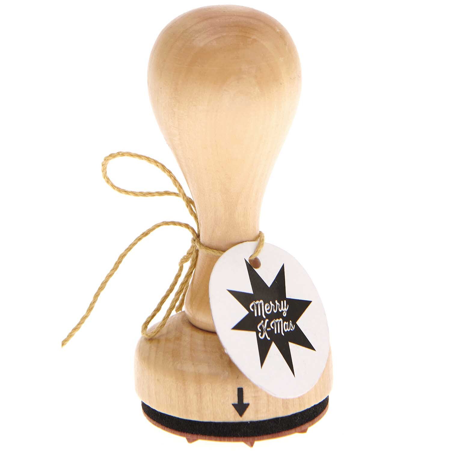 Stempel Stern X-MAS  Ø=3,5cm rund