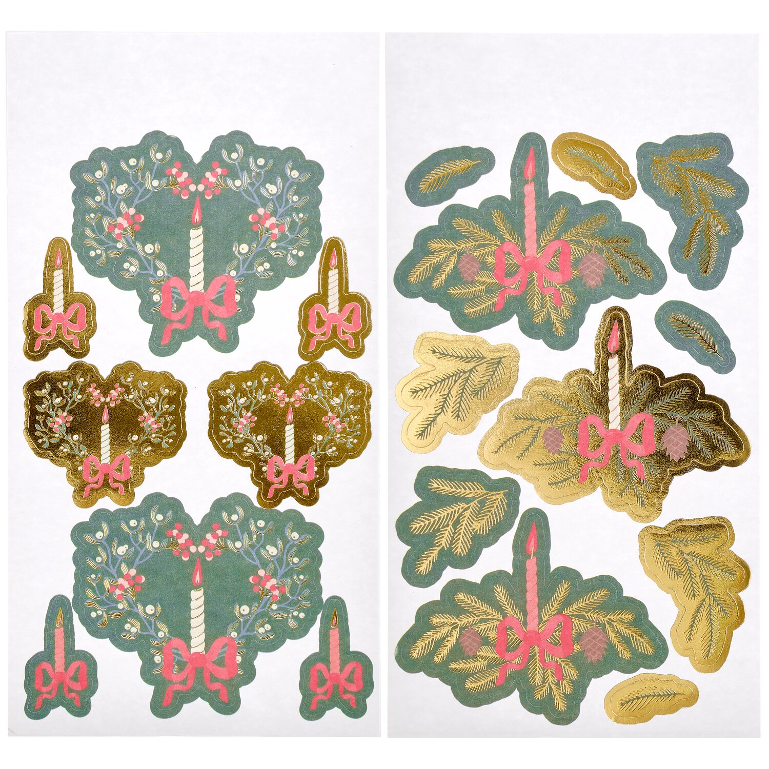 Paper Poetry Papiersticker Advent Kerzen/Zweige 4 Bögen von Rico Design