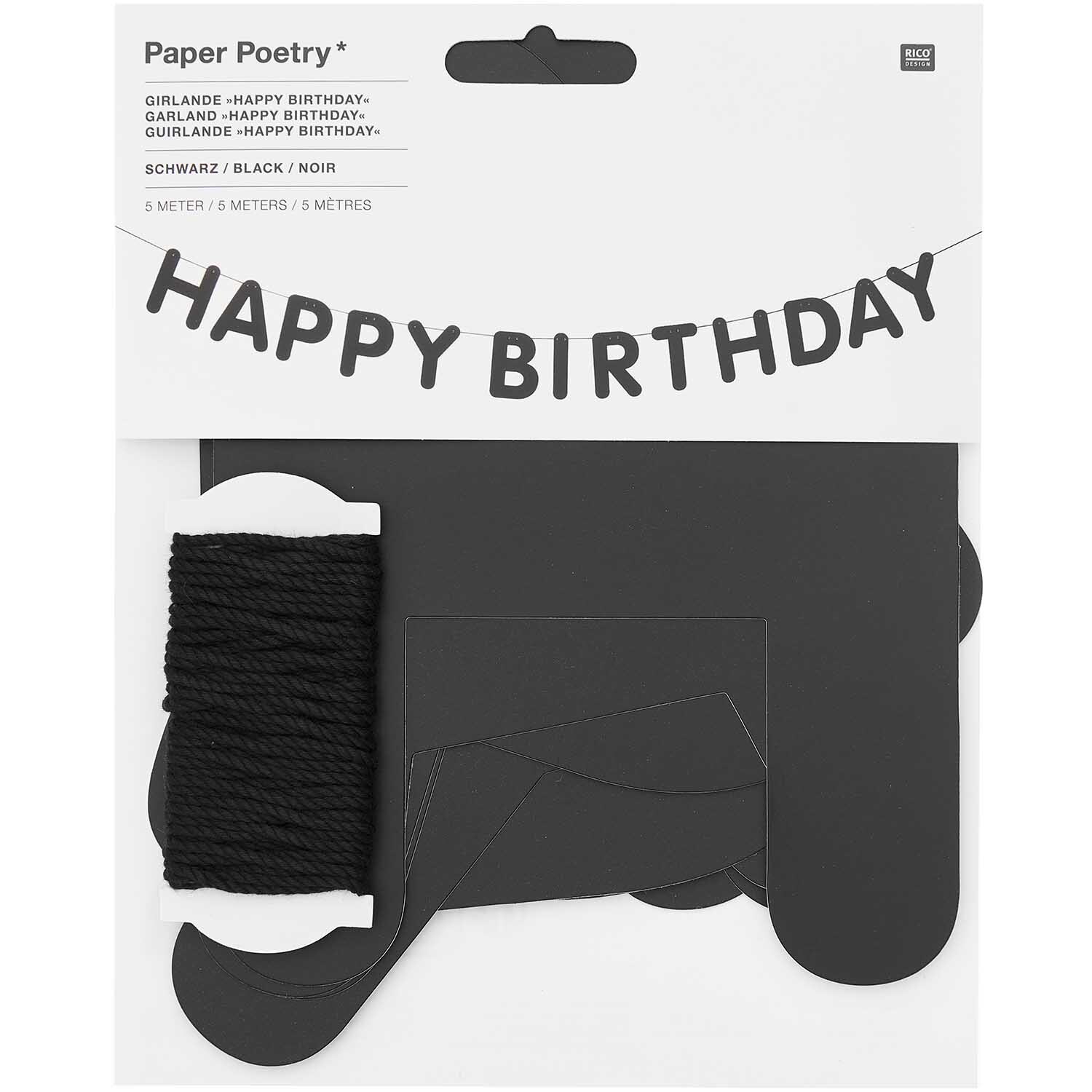 Paper Poetry Girlande Happy Birthday 5m Paper Poetry Girlande Happy Birthday 5m