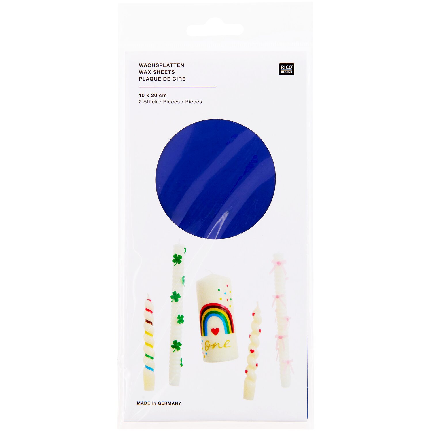 Wachsplatte 24x11cm Farbe Dunkelblau von Rico Design