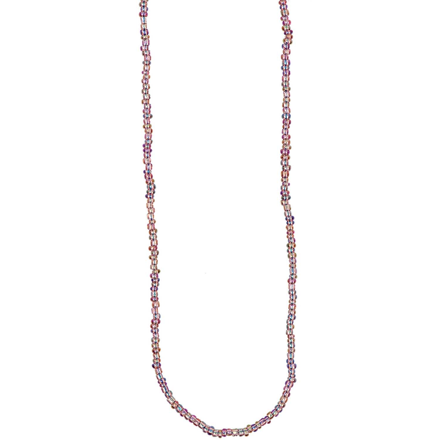 Rocailles Kette mehrfarbig lila 70cm