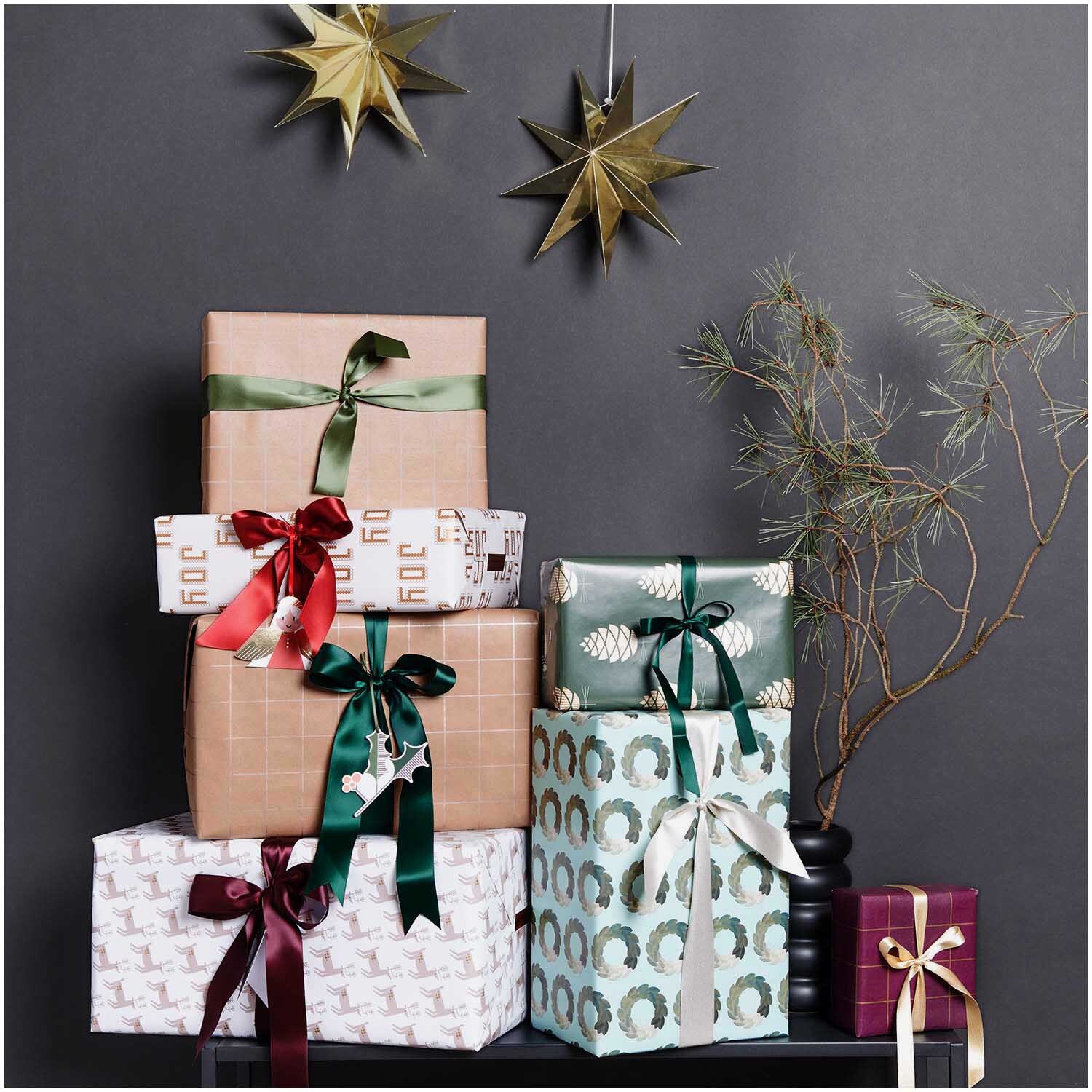 Paper Poetry Satinband Lurex 38mm 3m Farbe Champagner von Rico Design