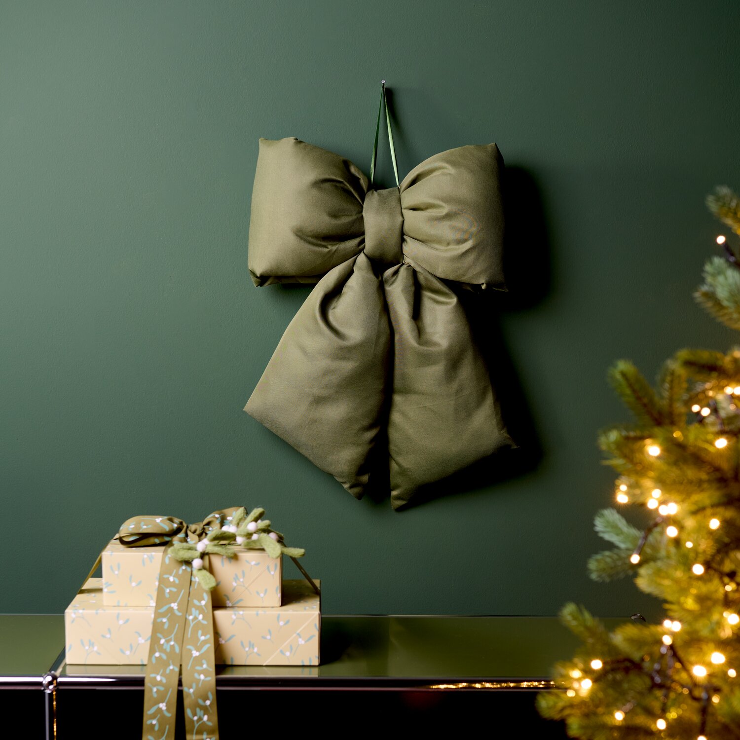 Weihnachtsschleife 40x57x11cm Farbe Grün von Rico Design