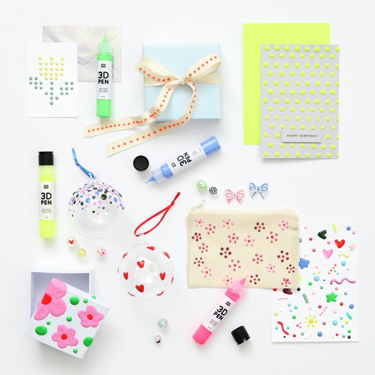 3D Pen Farbe 27ml Farbe Neon Gelb von Rico Design