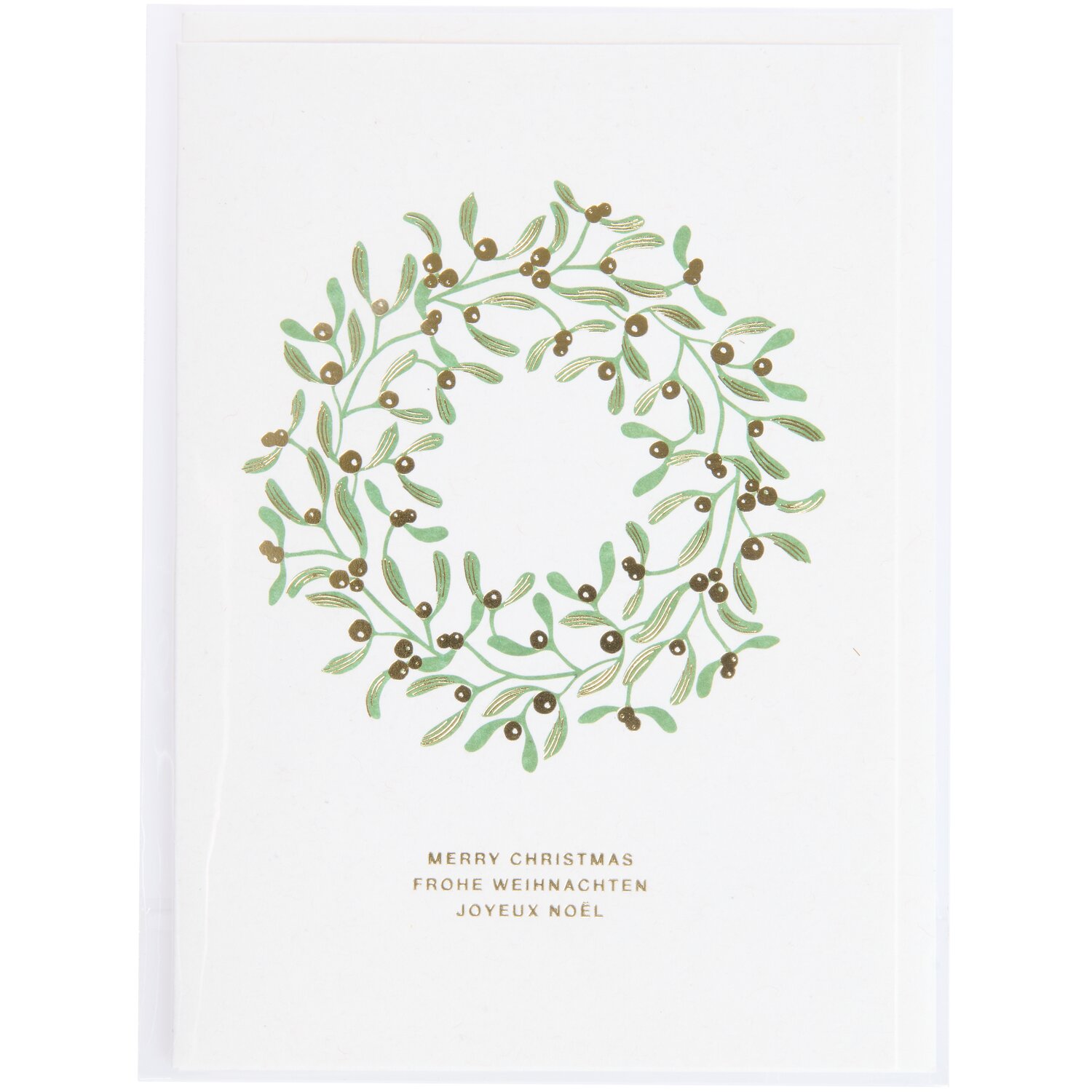 Grußkarte Advent Kranz Offwhite B6 von Rico Design