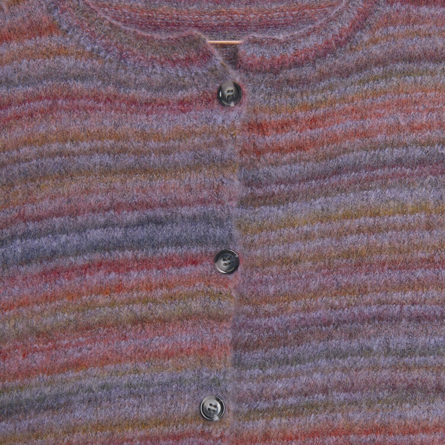 Fashion Wool Alpaca Landscape, Rico Design, gestrickte Jacke mit feinem Farbverlauf, weiche Struktur, Knopfleiste mit vier Knöpfen, 25g 170m