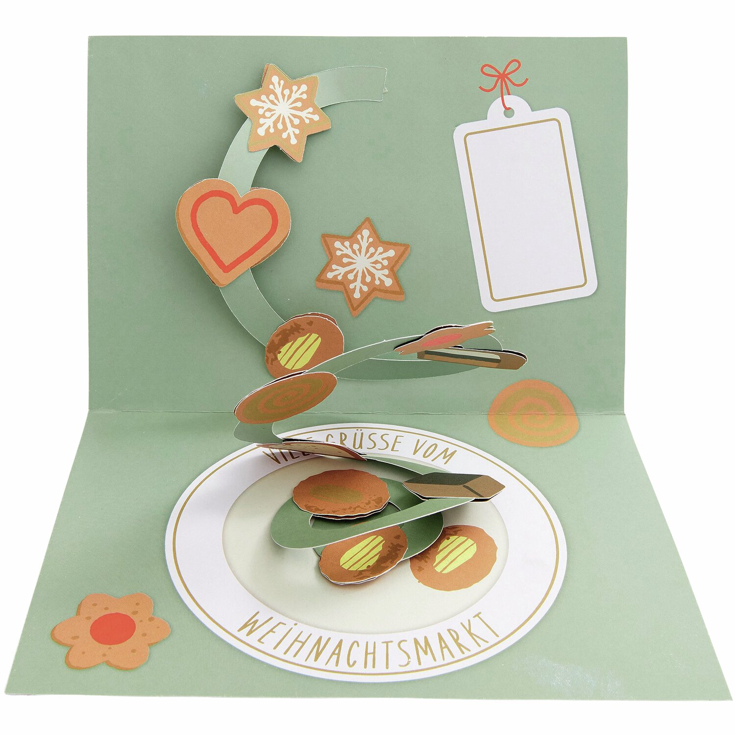 Pop-Up Karte Grüße vom Weihnachtsmarkt A5 von Rico Design