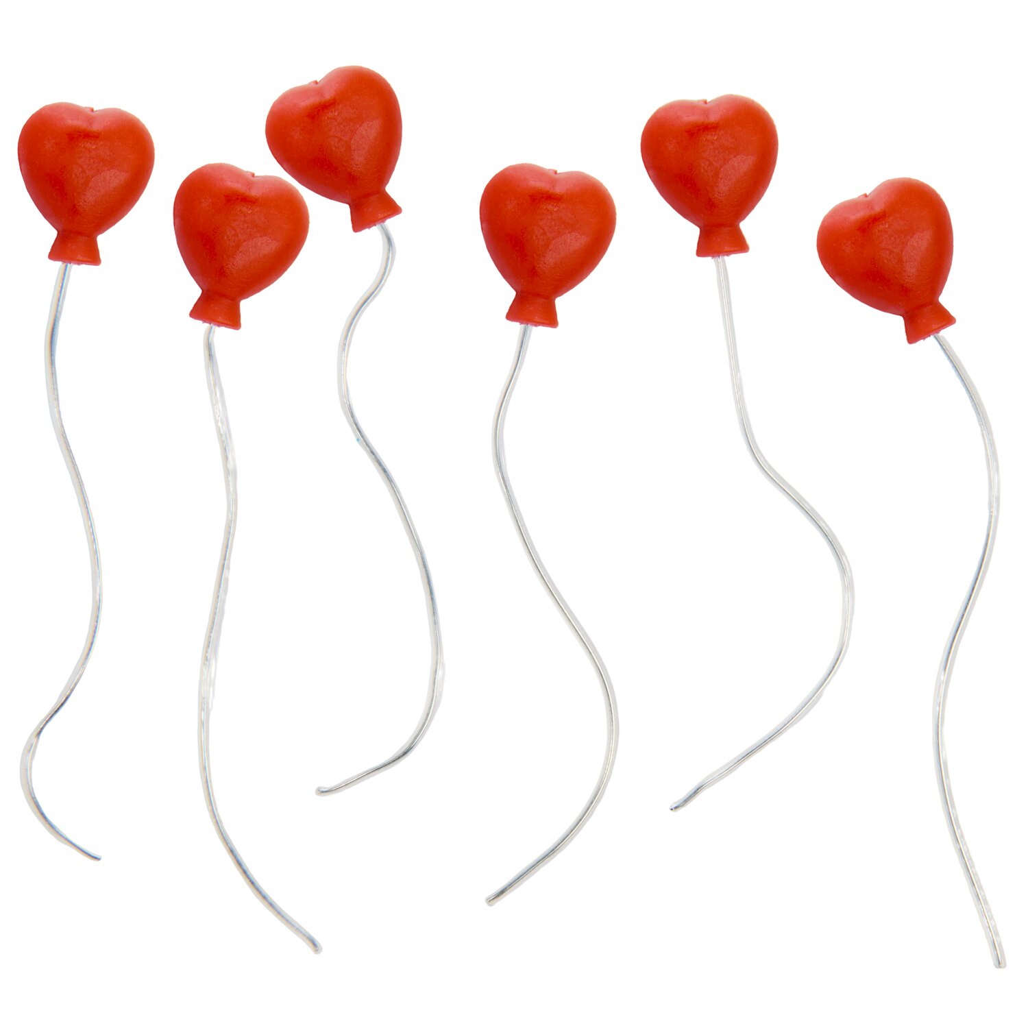 Miniatur Ballons 6 Stück Farbe Rot von Rico Design