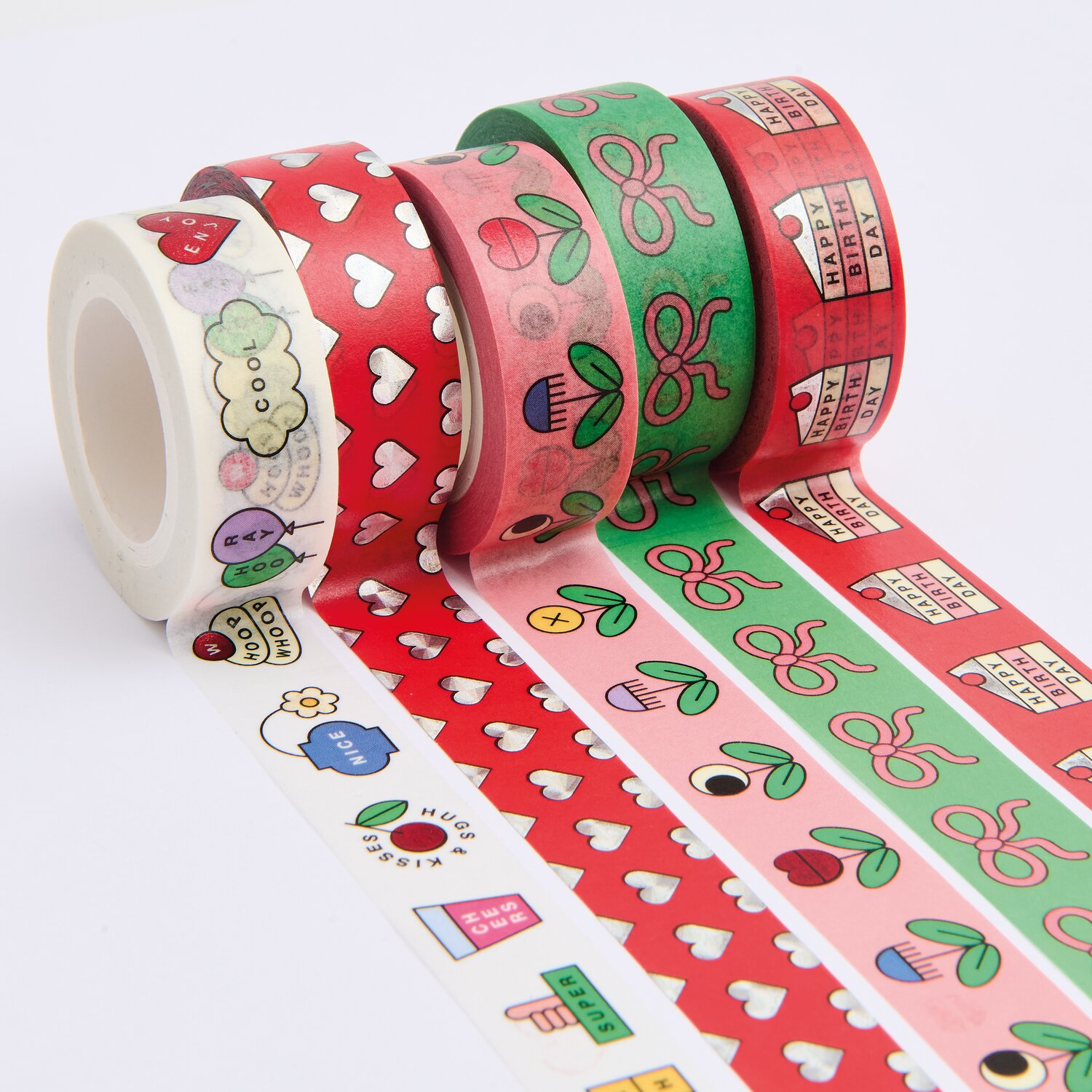 Rico Design x Redfries Tape Set Happy Birthday 1,5x10cm von Rico Design