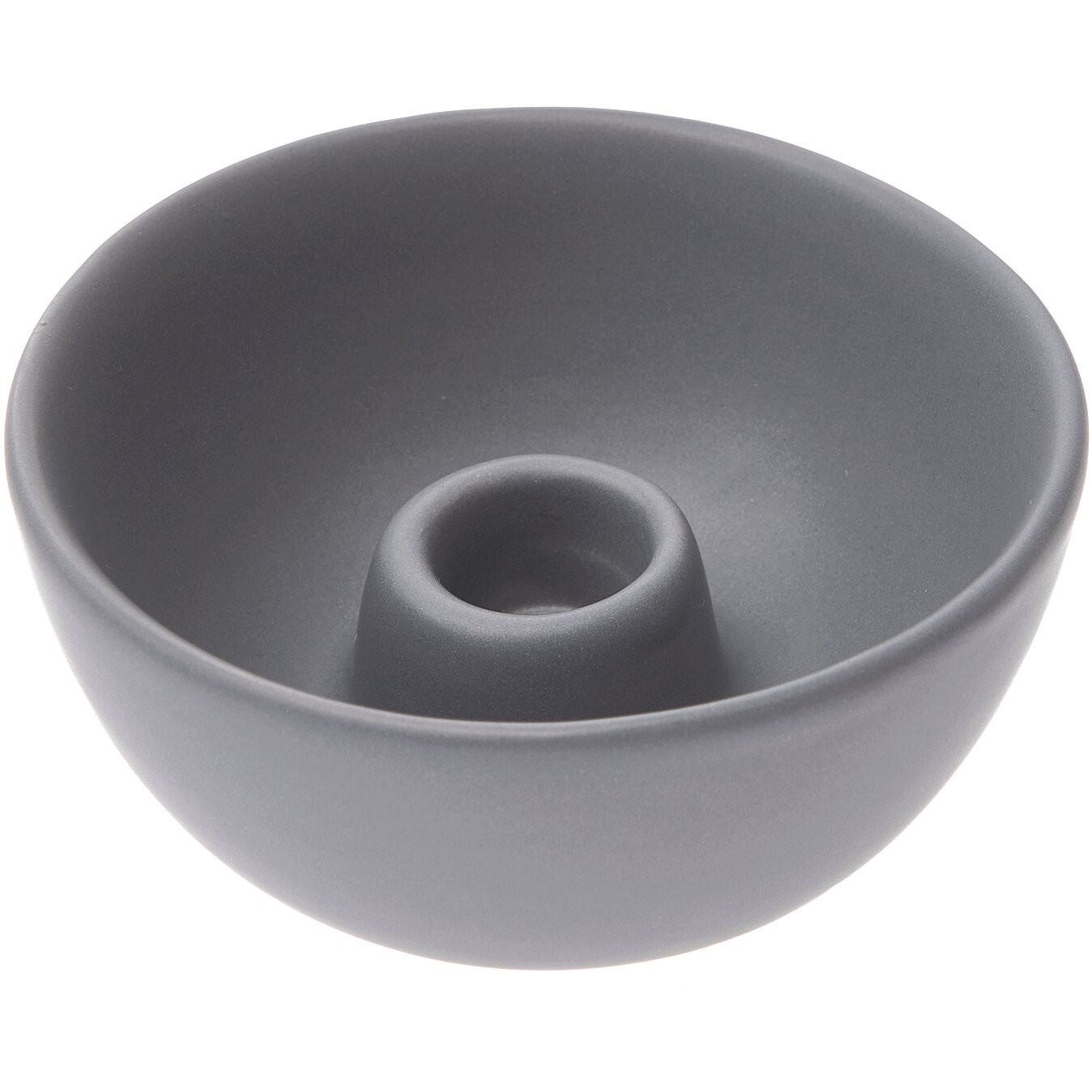 Keramik Kerzenhalter Schale grau 10x10x5cm von Rico Design, ideal für stilvolle Dekoration.