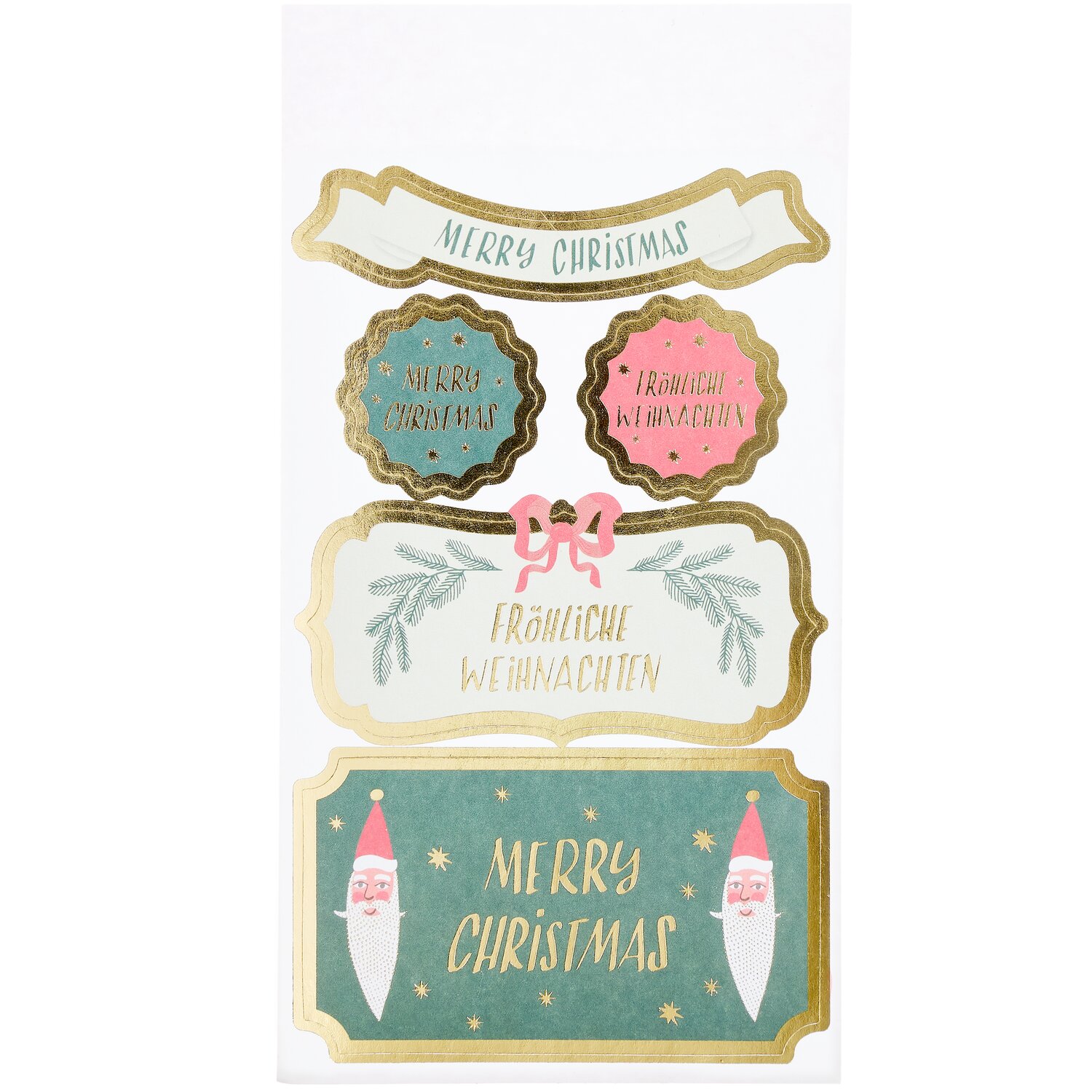 Paper Poetry Papiersticker Advent Merry Christmas 4 Bögen von Rico Design