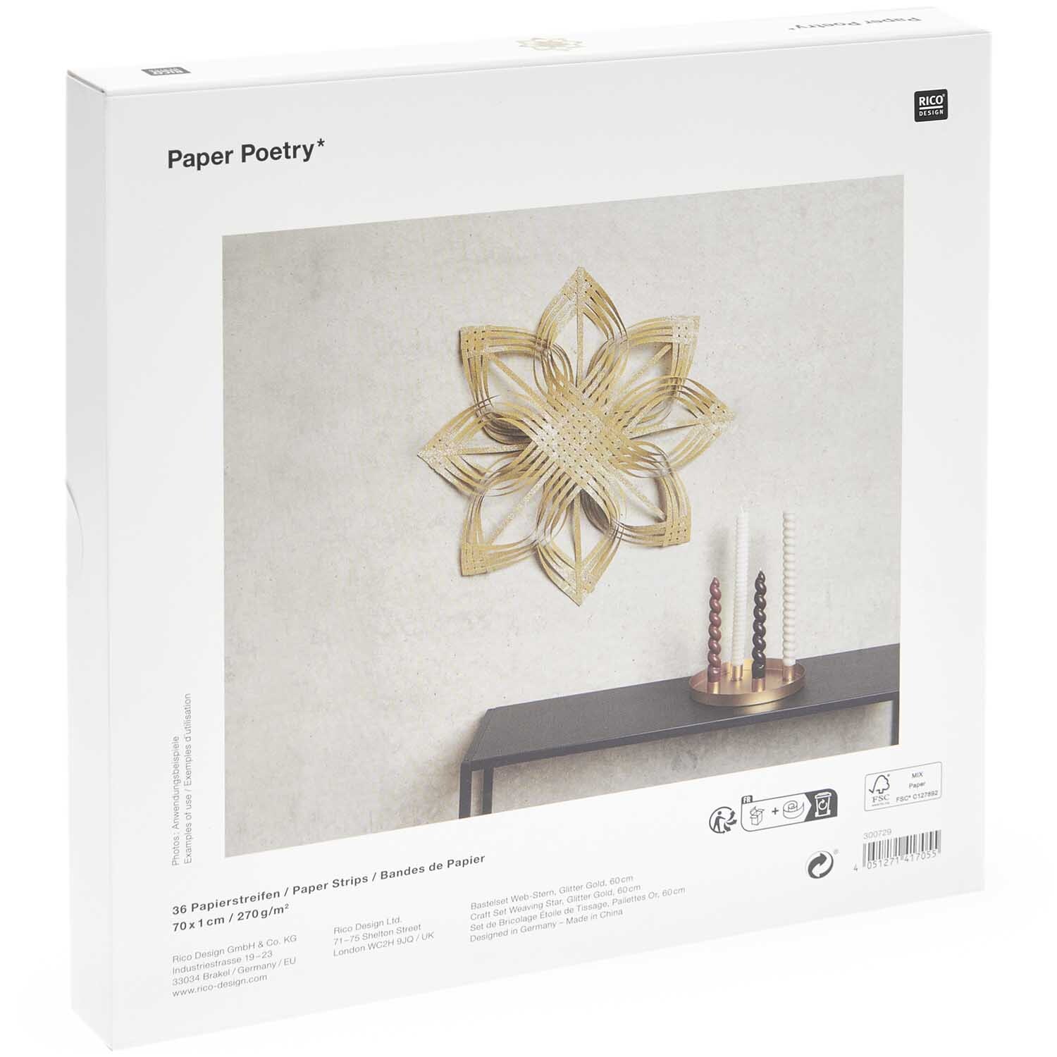 Paper Poetry Web-Stern Größe L 270g/m2 Paper Poetry Web-Stern Größe L 270g/m2