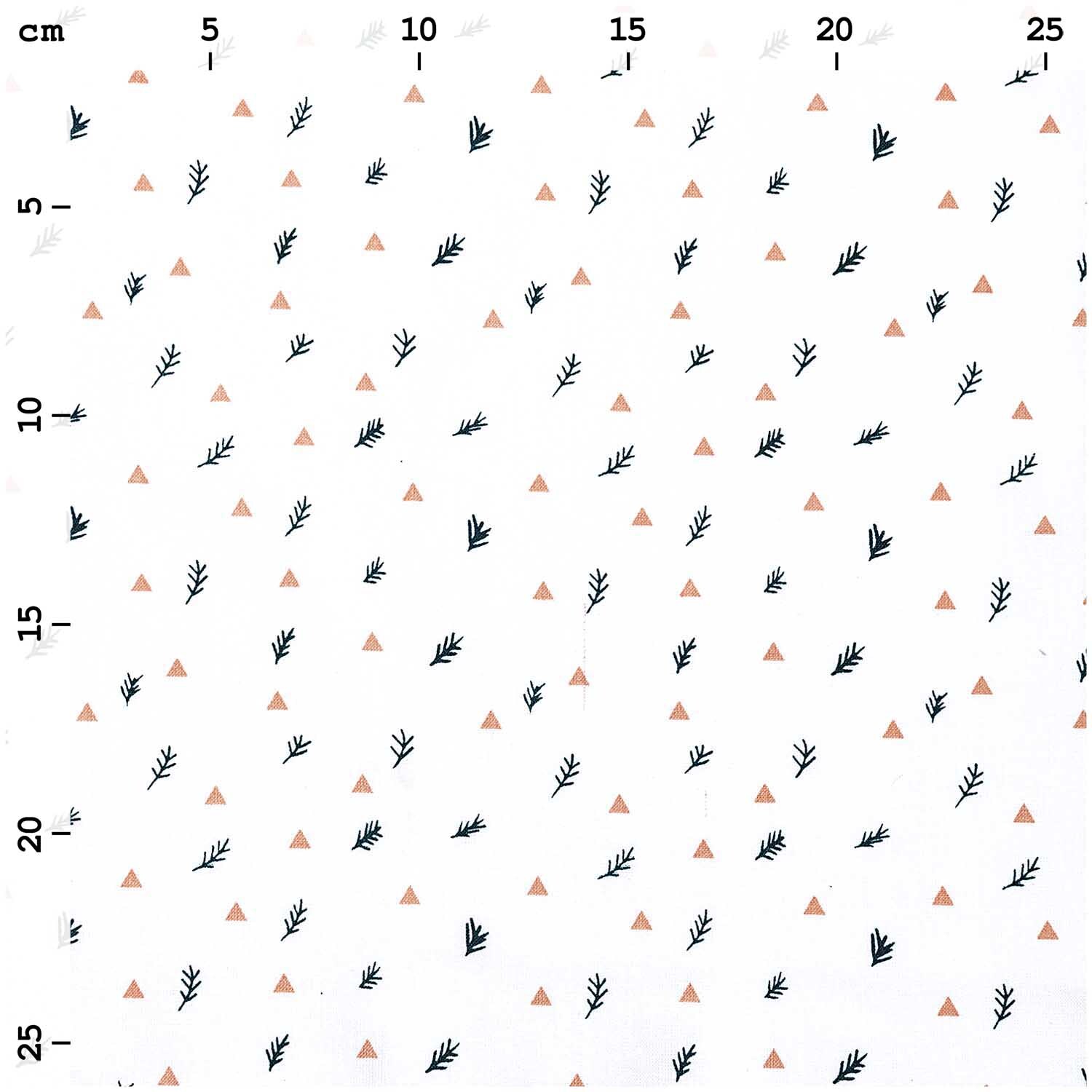 Druckstoff Zweige weiß 50x140cm Druckstoff Zweige weiß 50x140cm