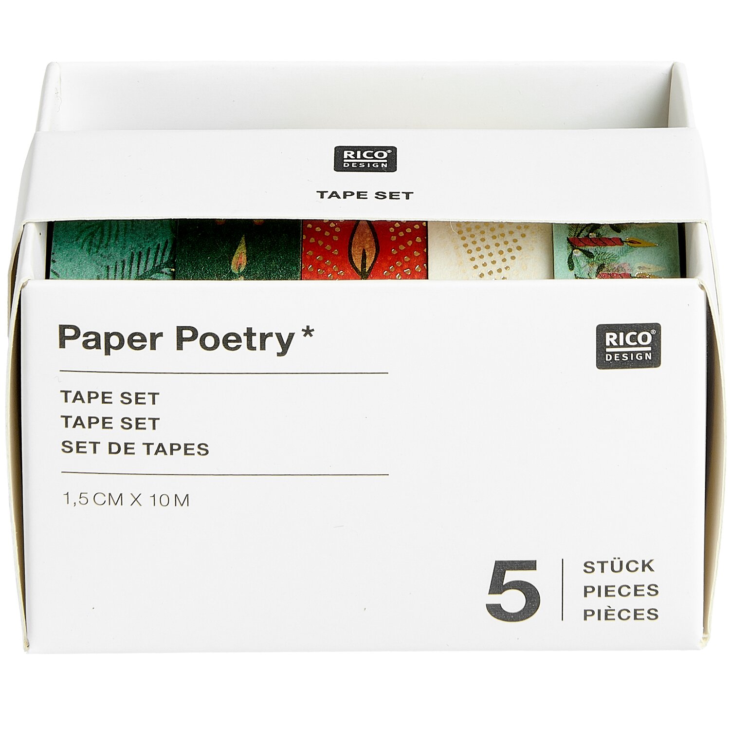 Tape Set Advent Advent 5 Stück 1,5cmx10m von Rico Design
