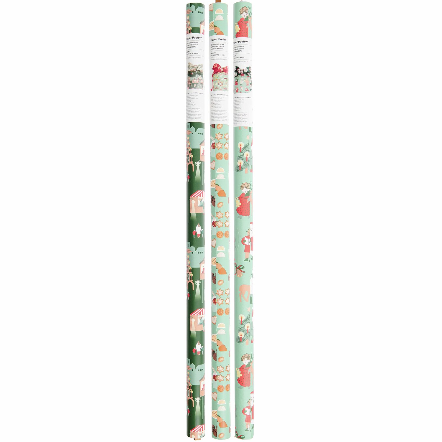 Paper Poetry Geschenkpapier Weihnachtsgebäck 200x70cm 80g/m² von Rico Design