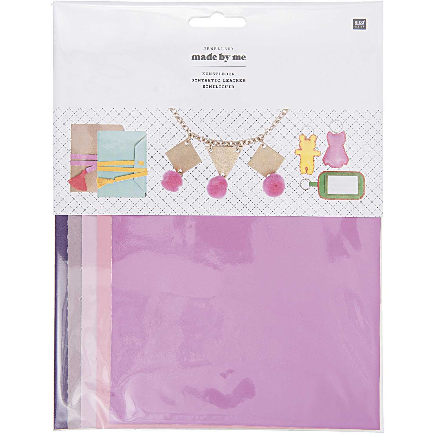 Kunstleder Set Girly 14,8x21cm 5 Stück Kunstleder Set Girly 14,8x21cm 5 Stück