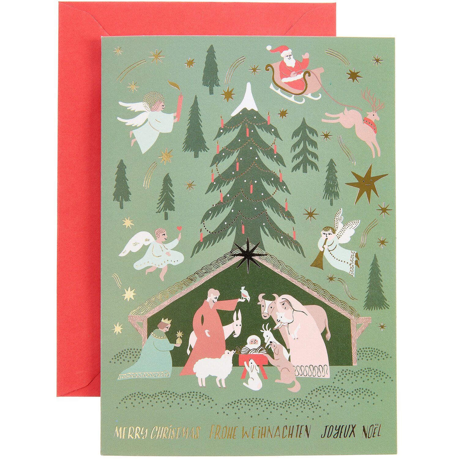 Grußkarte Advent Krippe B6 von Rico Design