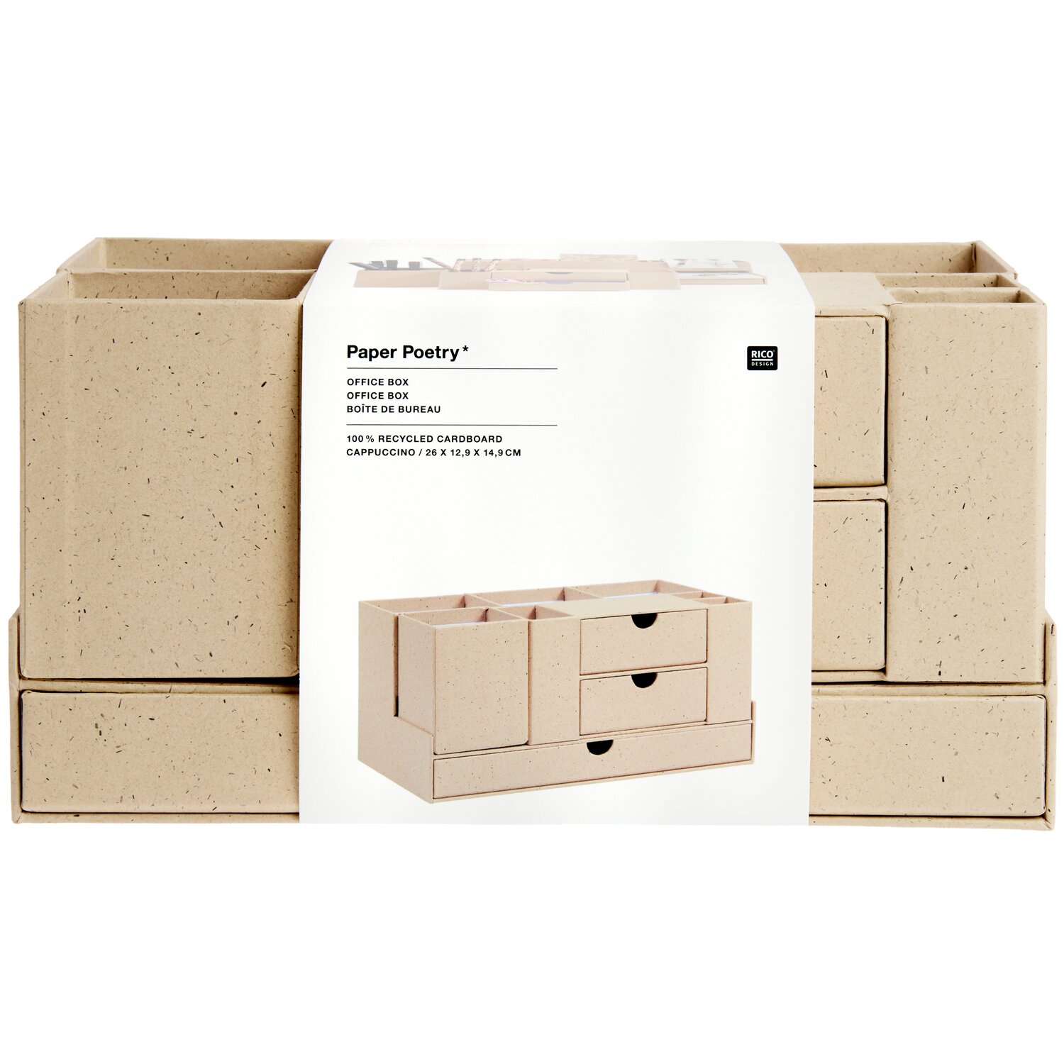Office Box 26x12,9x14,9cm Farbe Cappuccino von Rico Design