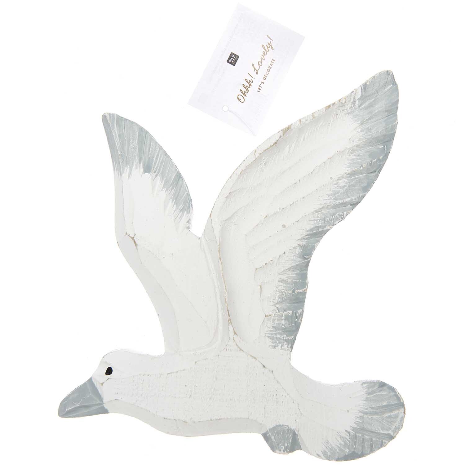 Wandhänger Möwe grau-weiß 20,5x18cm Wandhänger Möwe grau-weiß 20,5x18cm