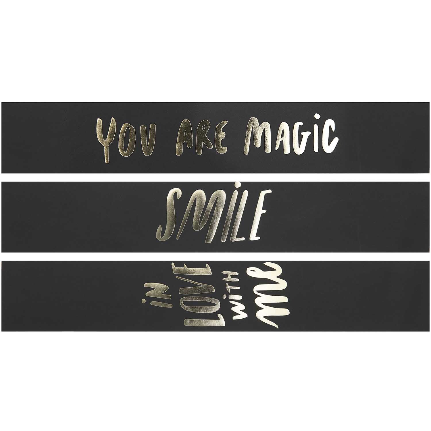 Paper Poetry Papierstreifen Smile schwarz 7x42cm 3 Stück Paper Poetry Papierstreifen Smile schwarz 7x42cm 3 Stück