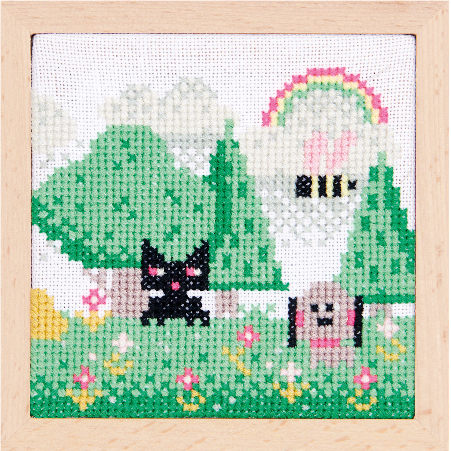 Stickpackung Pixel Art Landschaft Stickpackung Pixel Art Landschaft