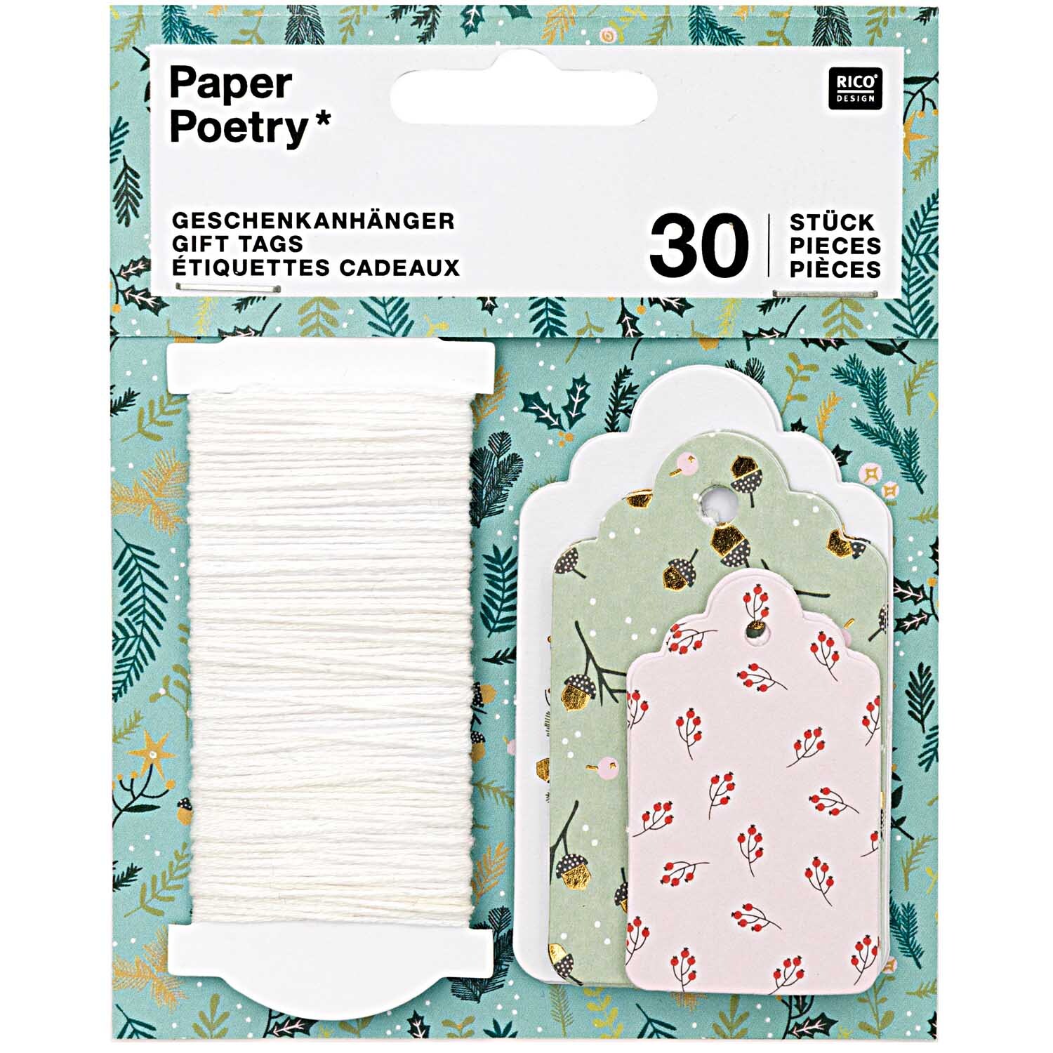 Paper Poetry Geschenkanhänger Classic Christmas 30 Stück Paper Poetry Geschenkanhänger Classic Christmas 30 Stück