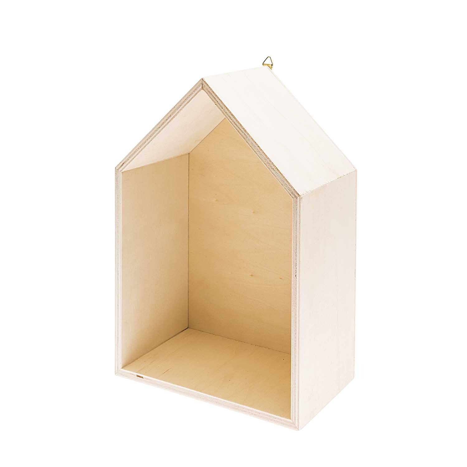 Holzbox Haus Größe 17x26x10cm von Rico Design