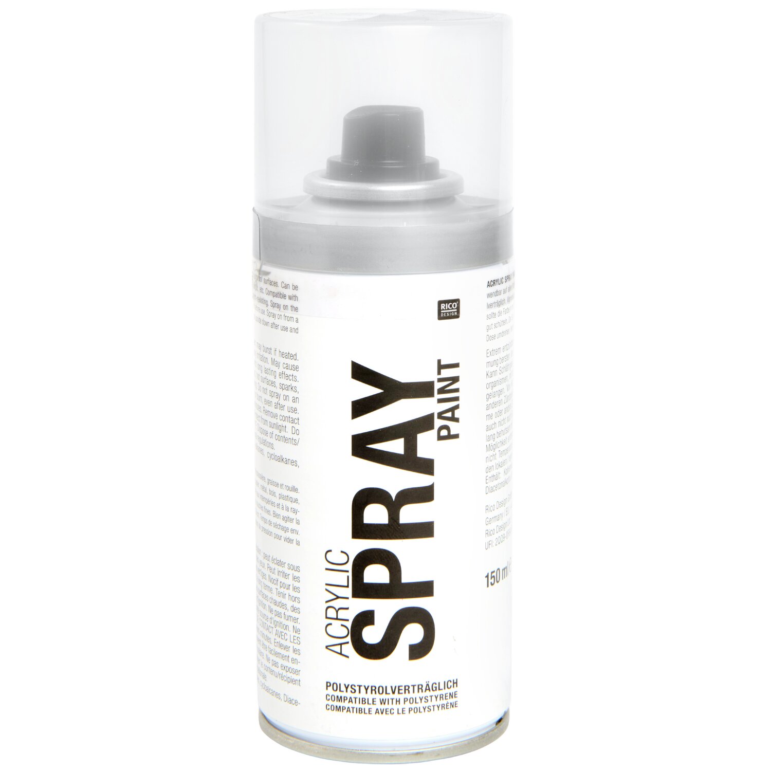 Spray Paint 150ml, silber, von Rico Design. Ideal für kreative Projekte und Dekorationen.