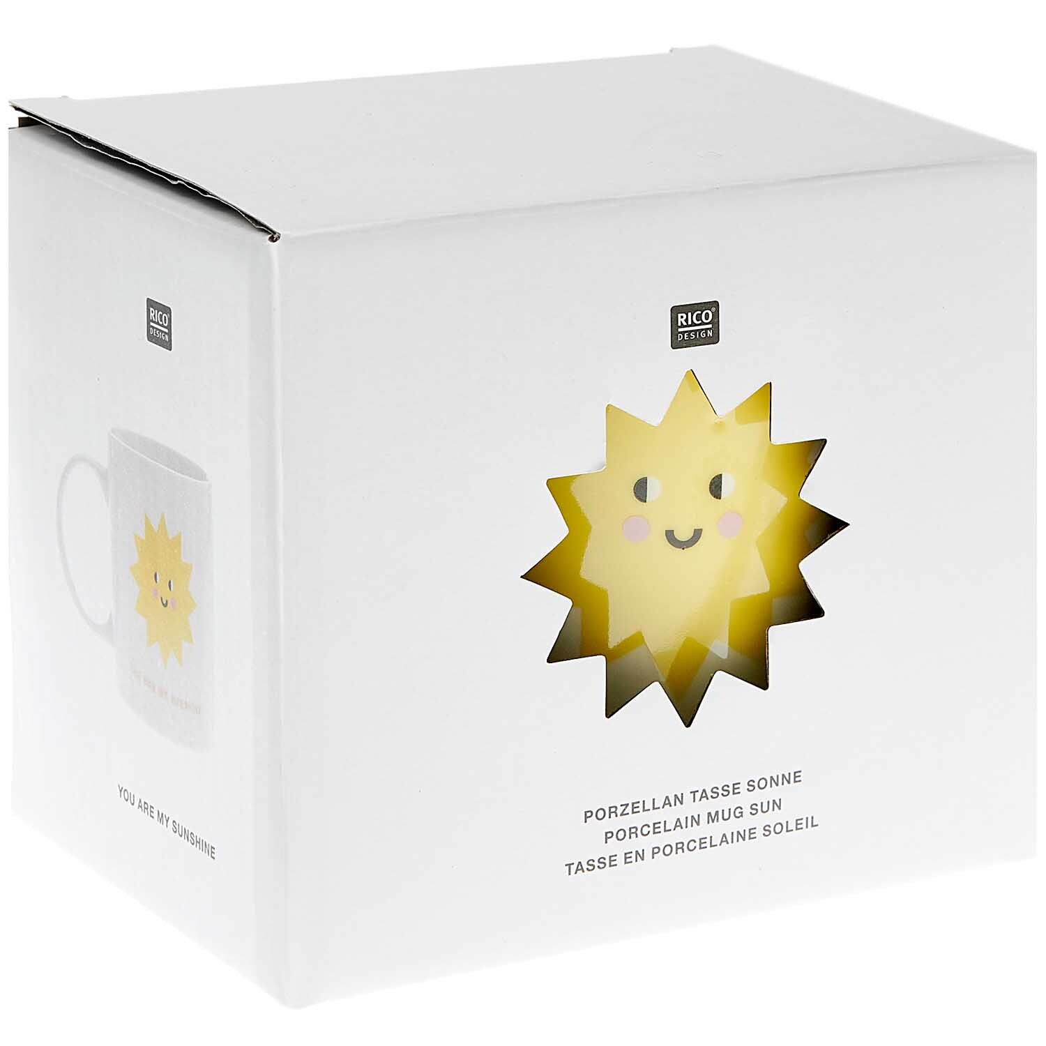 Porzellan Tasse Sonne 8x9,5cm Porzellan Tasse Sonne 8x9,5cm