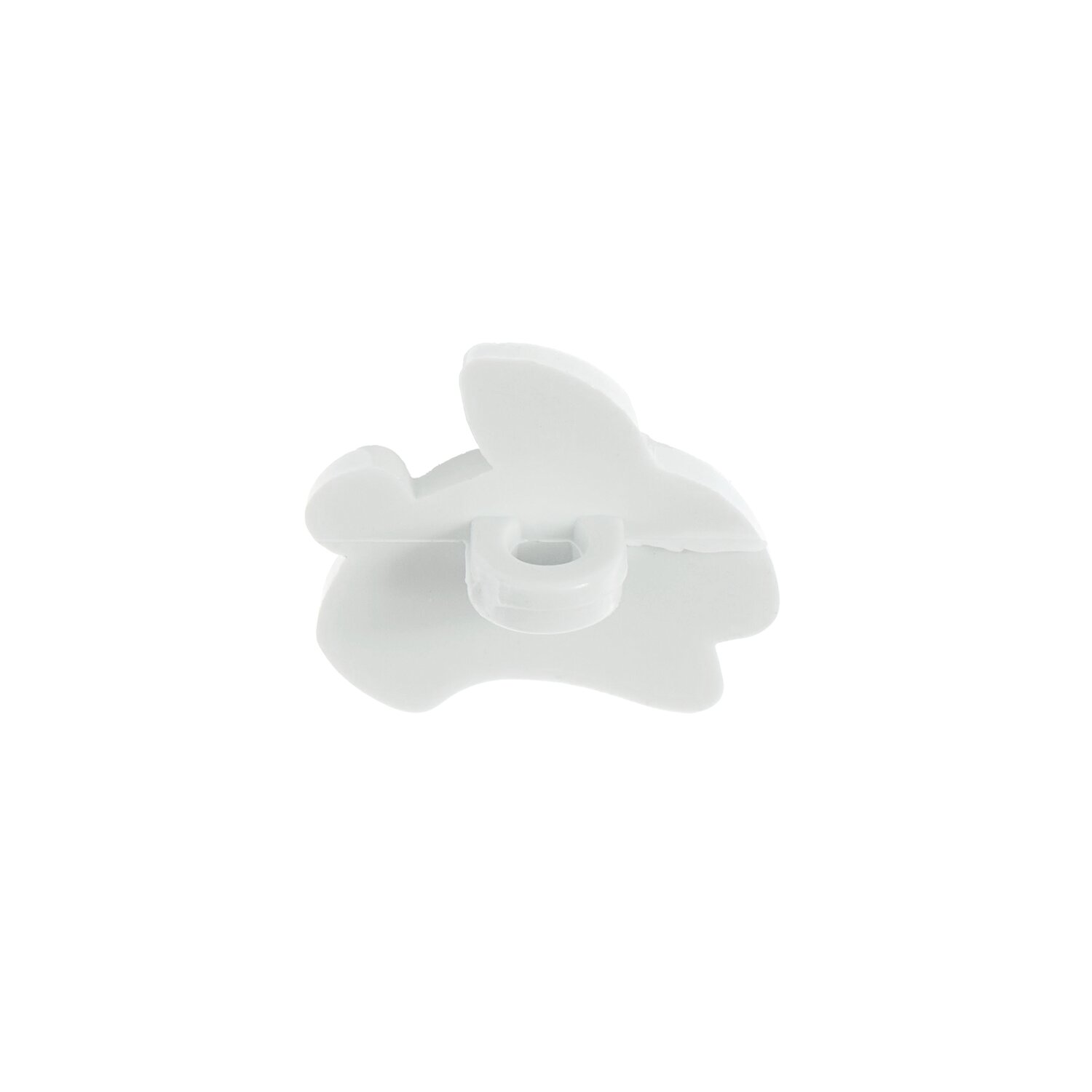 Knopf Häschen Weiß 1,5x1,3cm 4 Stück von Rico Design